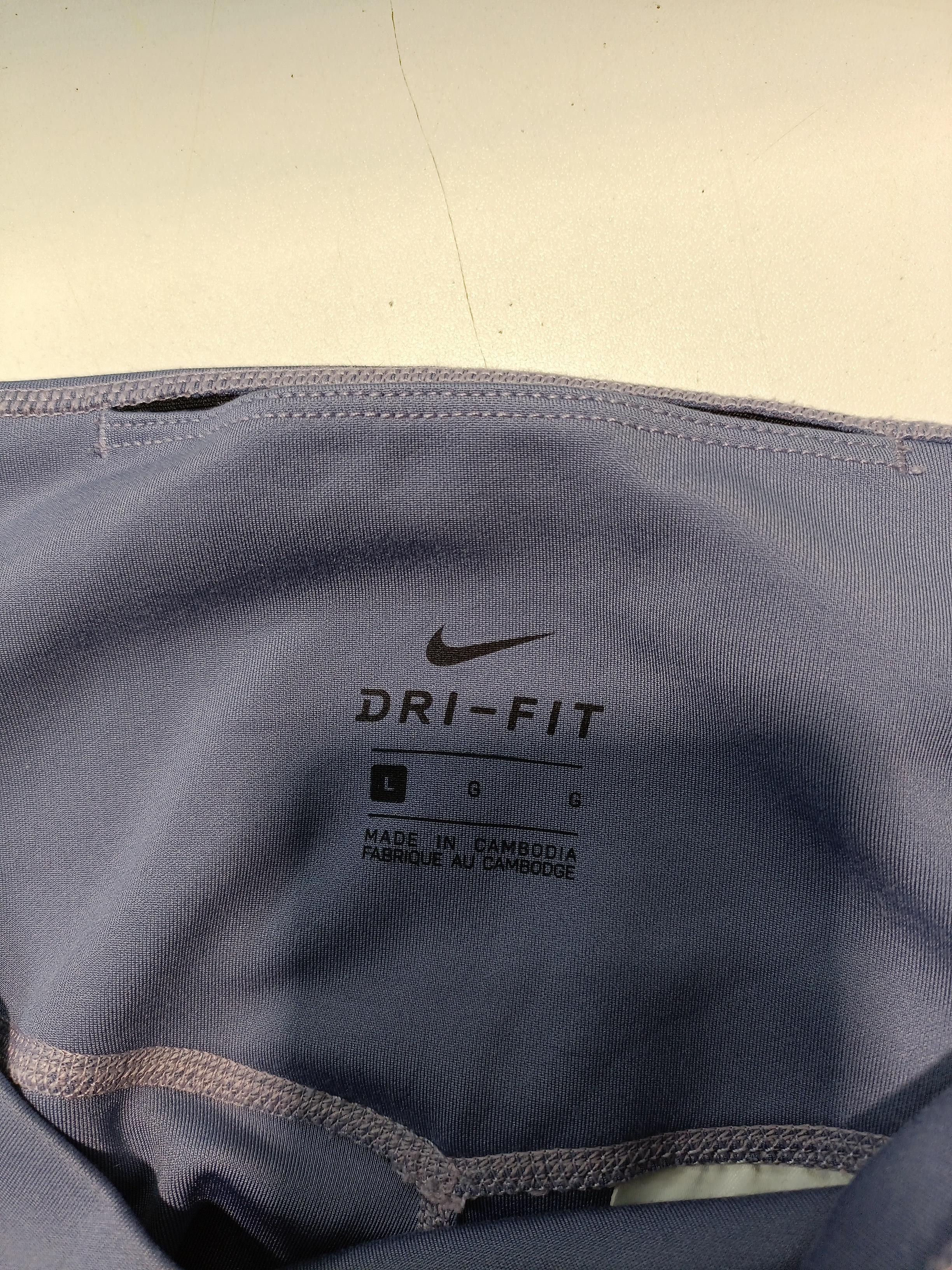 Nike Women's Leggings L Blue Polyester with Elastane Full length - Image 6