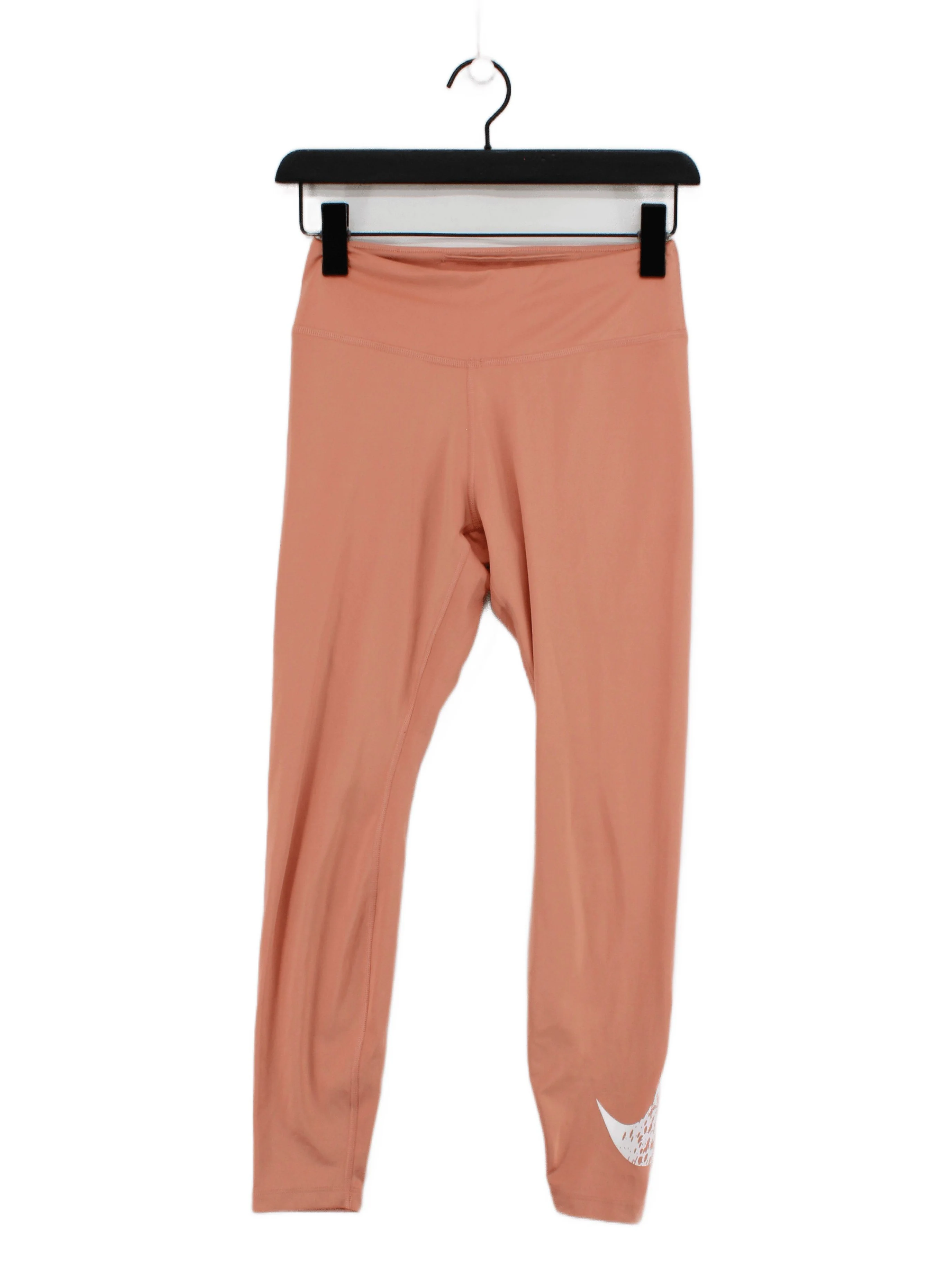 Nike Women's Leggings S Orange Polyester with Elastane Full length