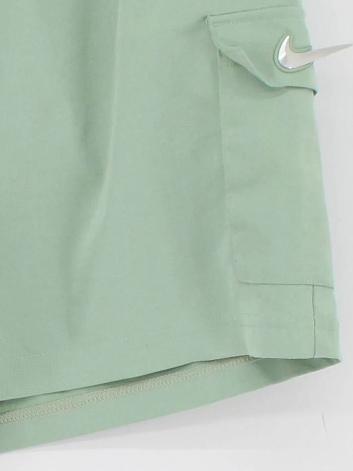 Nike Women's Shorts M Green 100% Polyester Sweat - Image 4