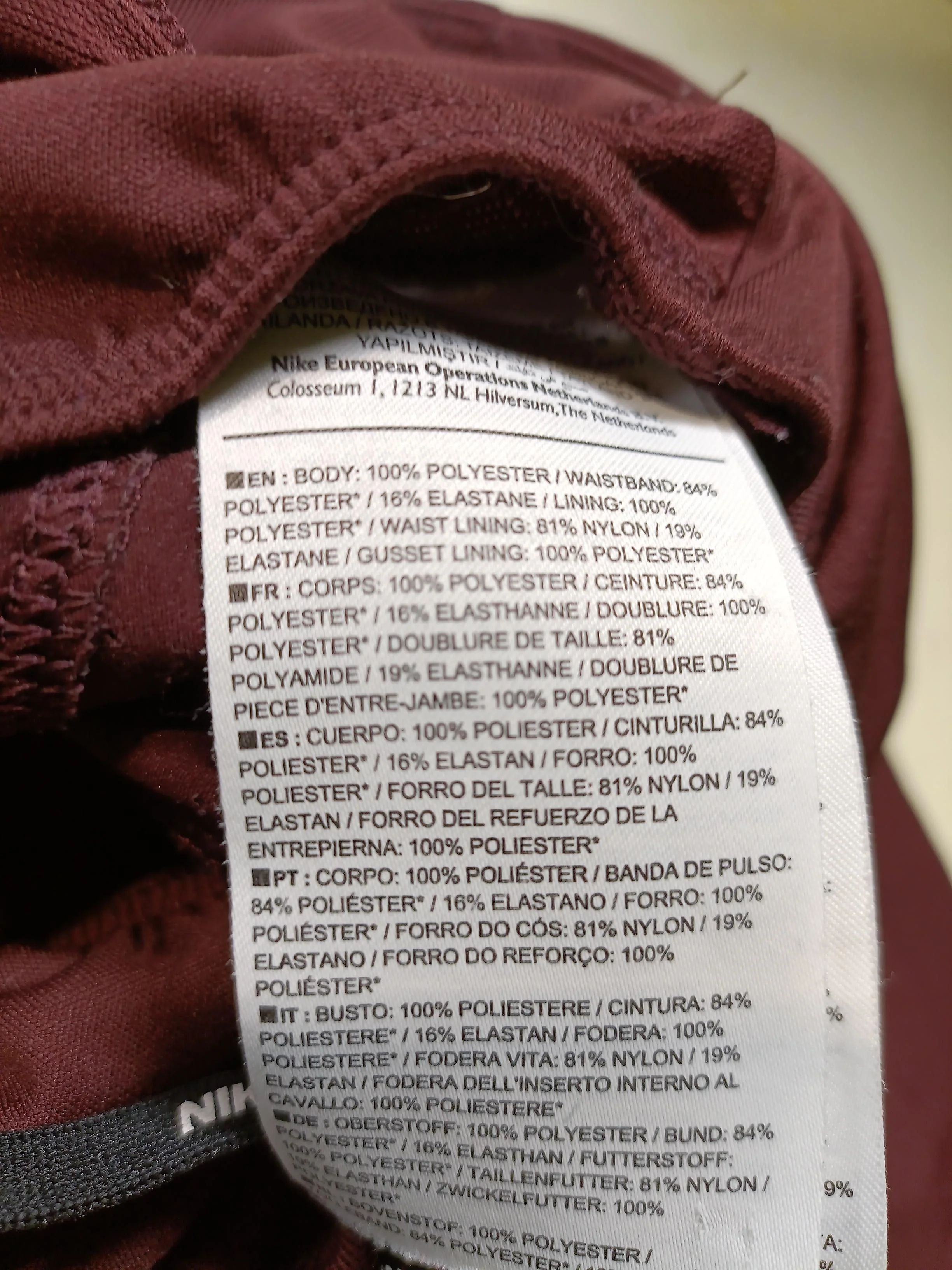 Nike Women's Sports Bottoms M Red Polyester with Elastane, Nylon Sweatpants - Image 6