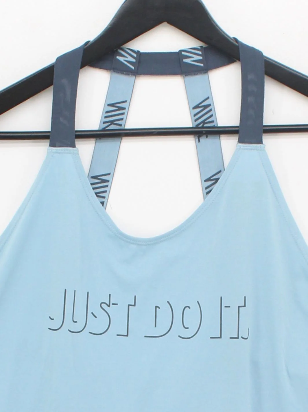 Nike Women's T-Shirt L Blue Polyester with Elastane Sleeveless Basic - Image 3