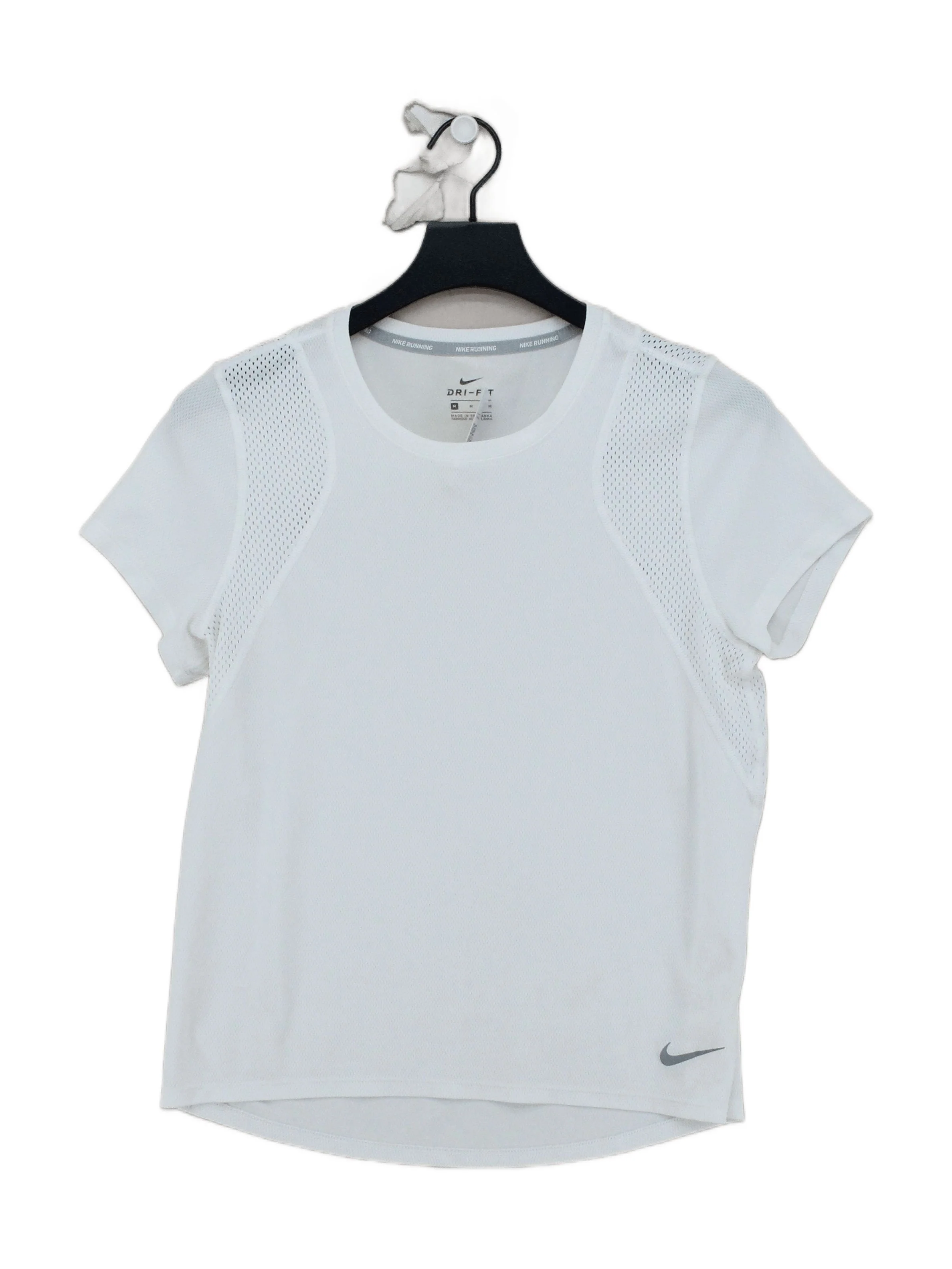Nike Women's T-Shirt M White 100% Polyester Basic