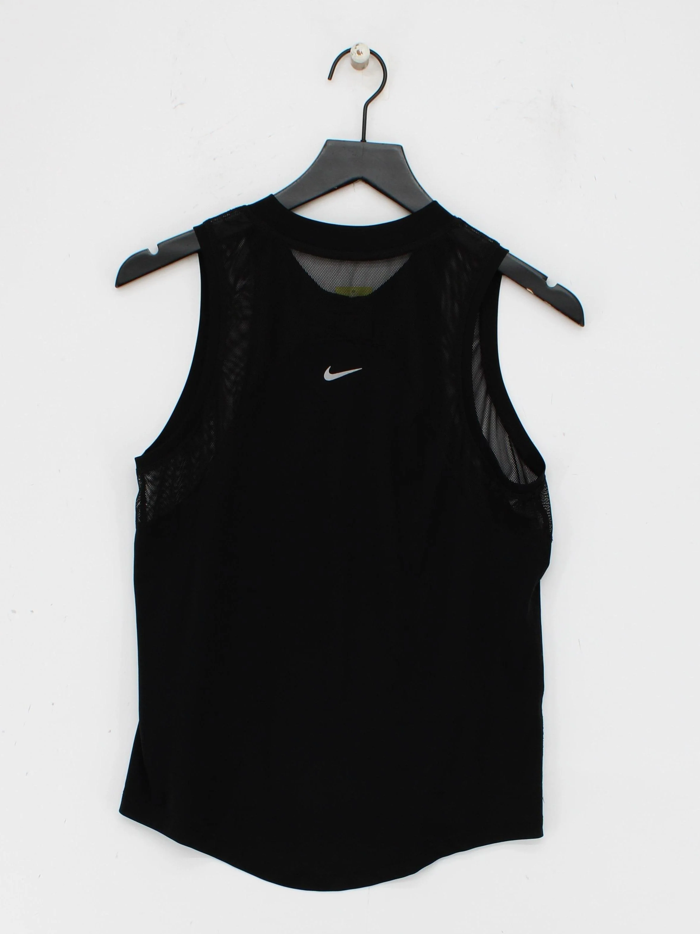 Nike Women's T-Shirt S Black Polyester with Elastane Sleeveless Crew Neck Basic - Image 2