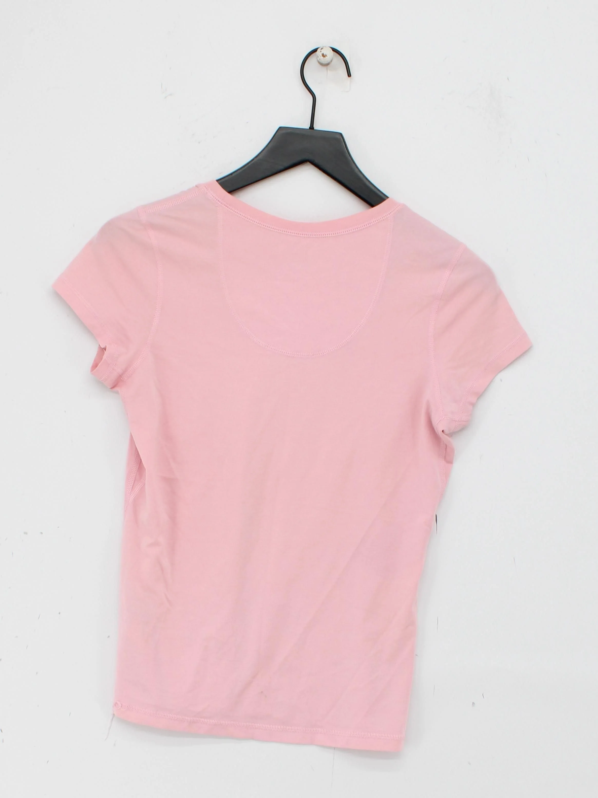 Nike Women's T-Shirt S Pink Cotton with Polyester, Spandex Basic - Image 2