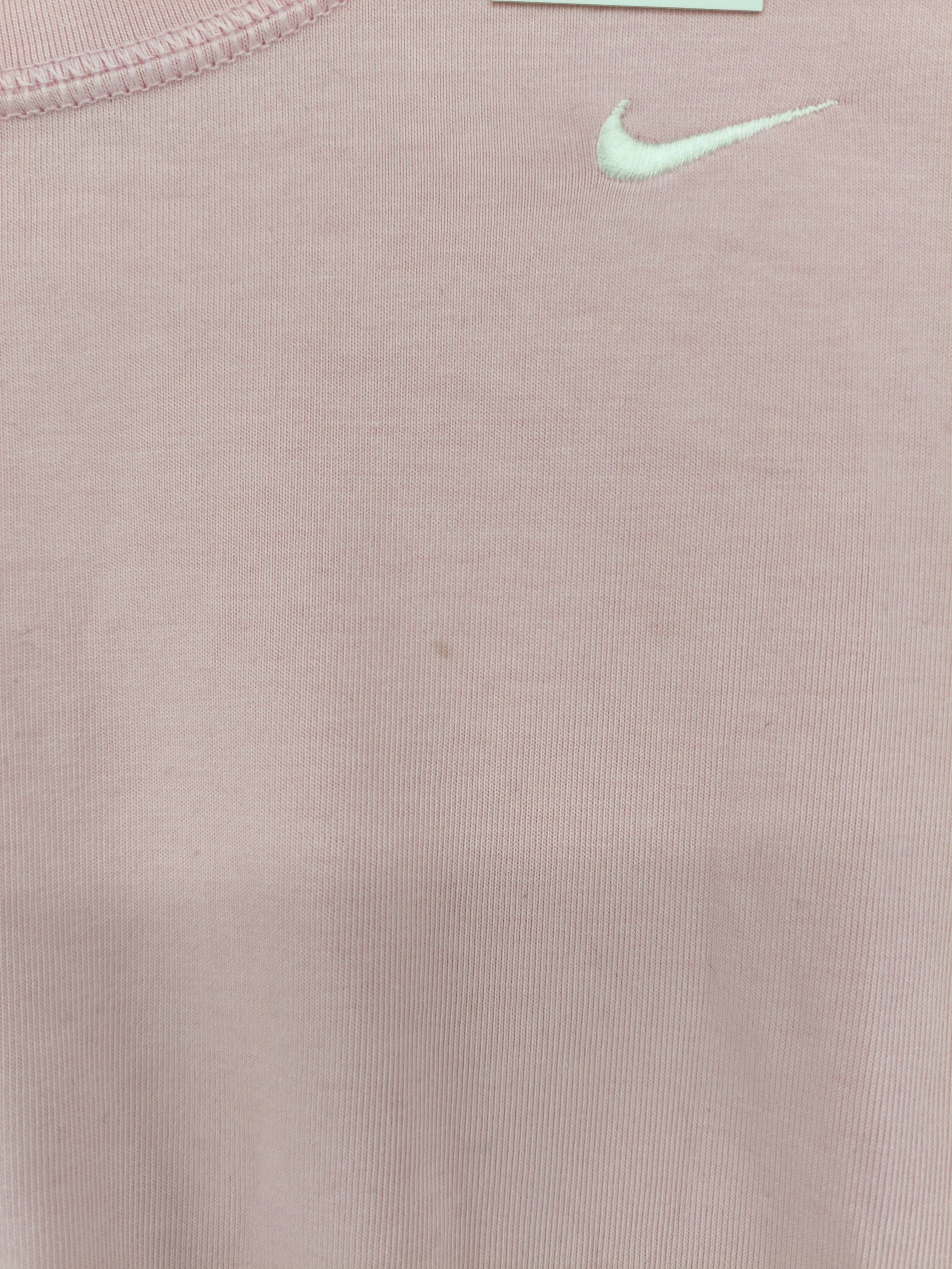 Nike Women's T-Shirt S Pink Cotton with Polyester, Spandex Basic - Image 5