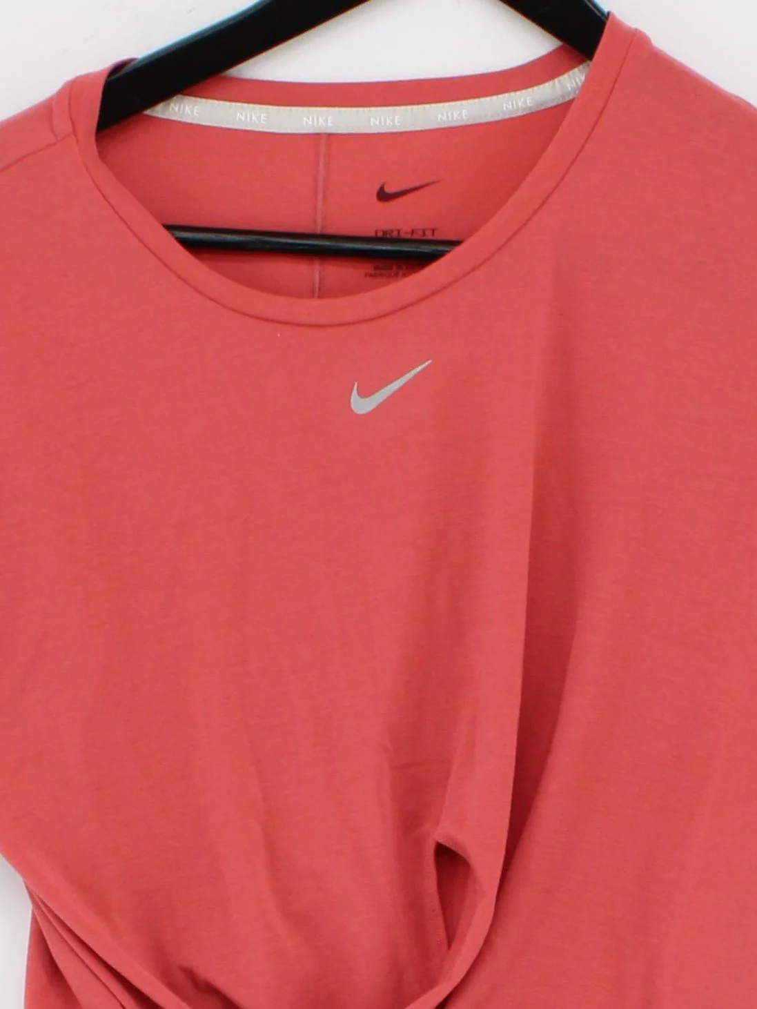 Nike Women's T-Shirt S Pink Polyester with Spandex, Lyocell Modal Basic - Image 3