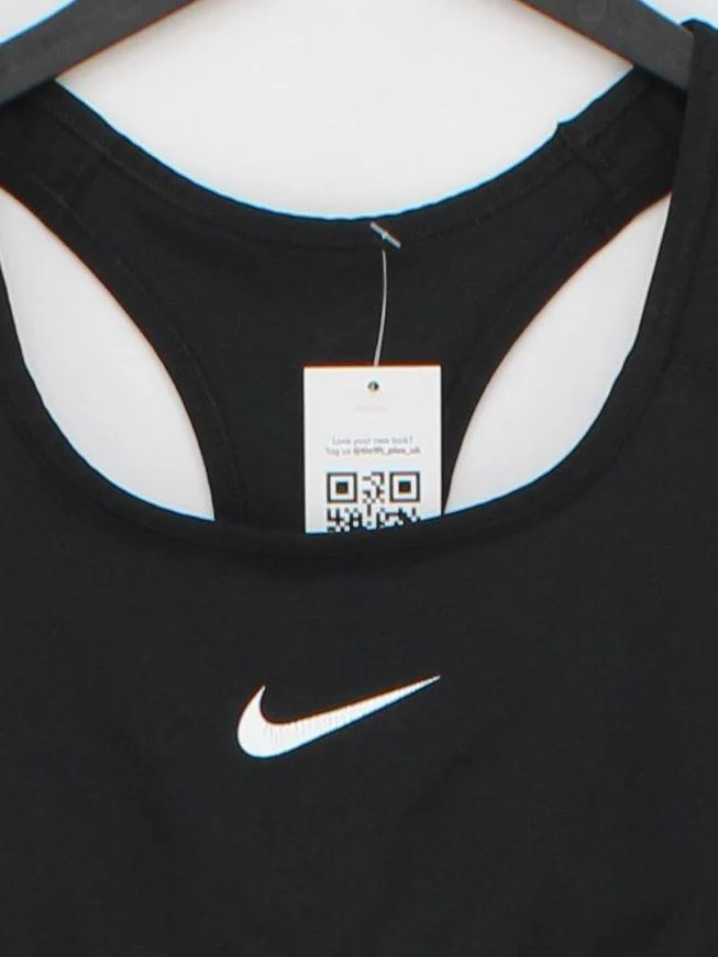 Nike Women's Top M Black 100% Other Sleeveless Round Neck Basic - Image 3