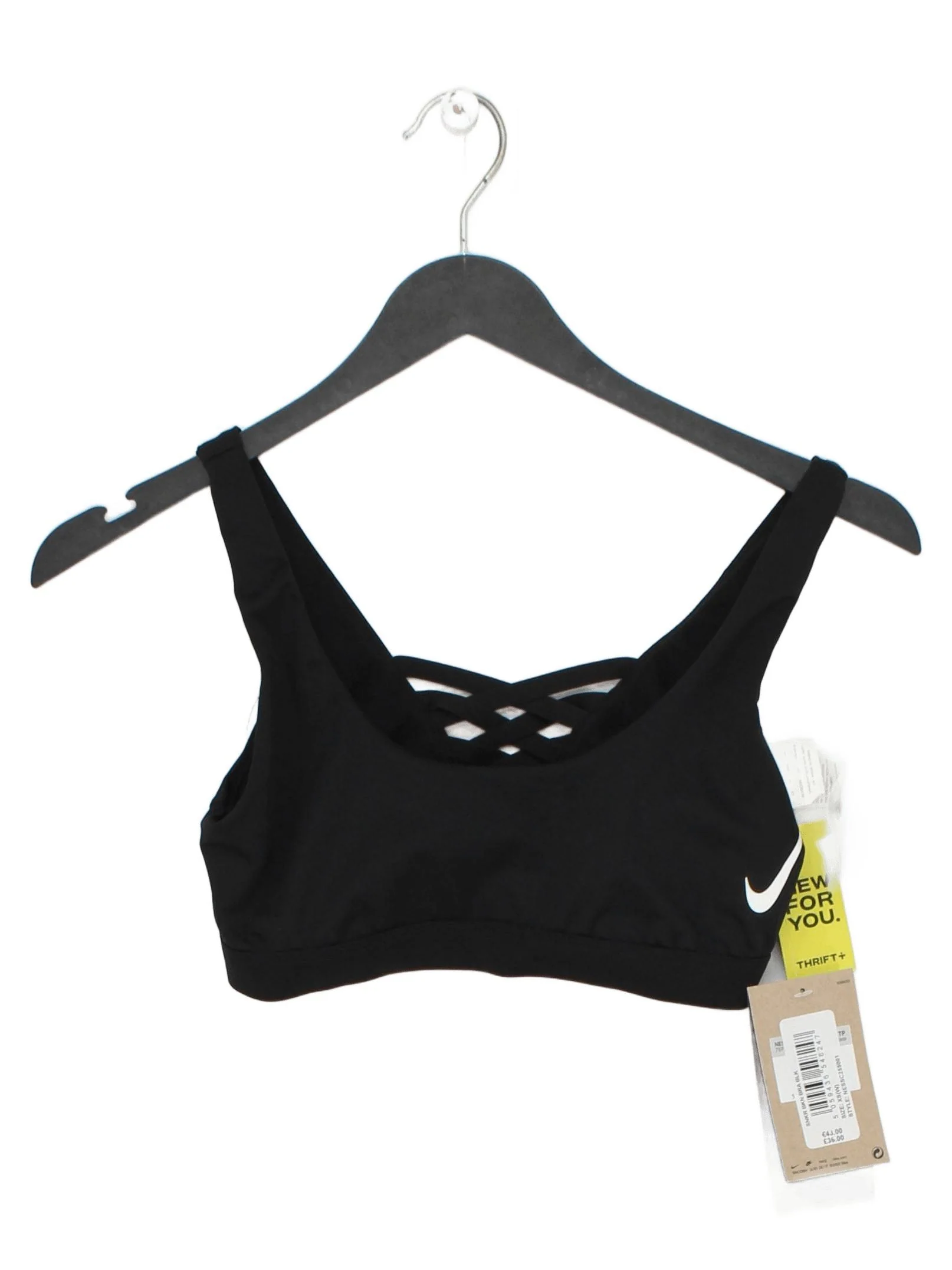 Nike Women's Top XS Black Polyester with Elastane Sleeveless V-Neck Basic