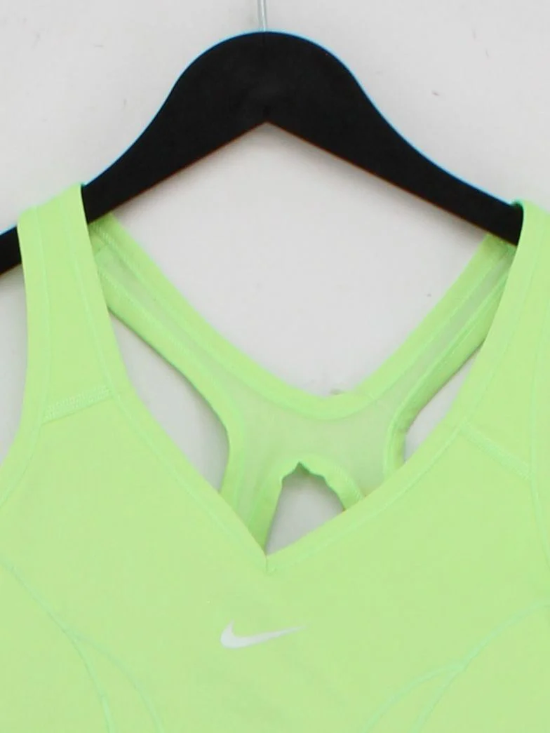 Nike Women's Top XS Green 100% Other Sleeveless V-Neck Basic - Image 3