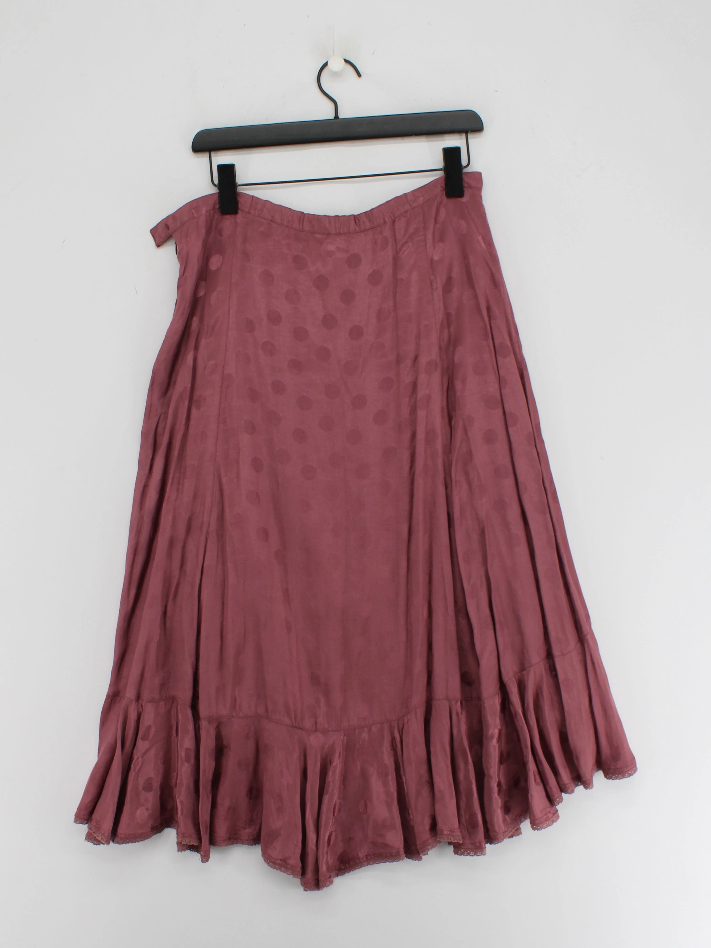 Noa Noa Women's Midi Skirt L Red Polkadot 100% Viscose Midi Wrap - Image 2