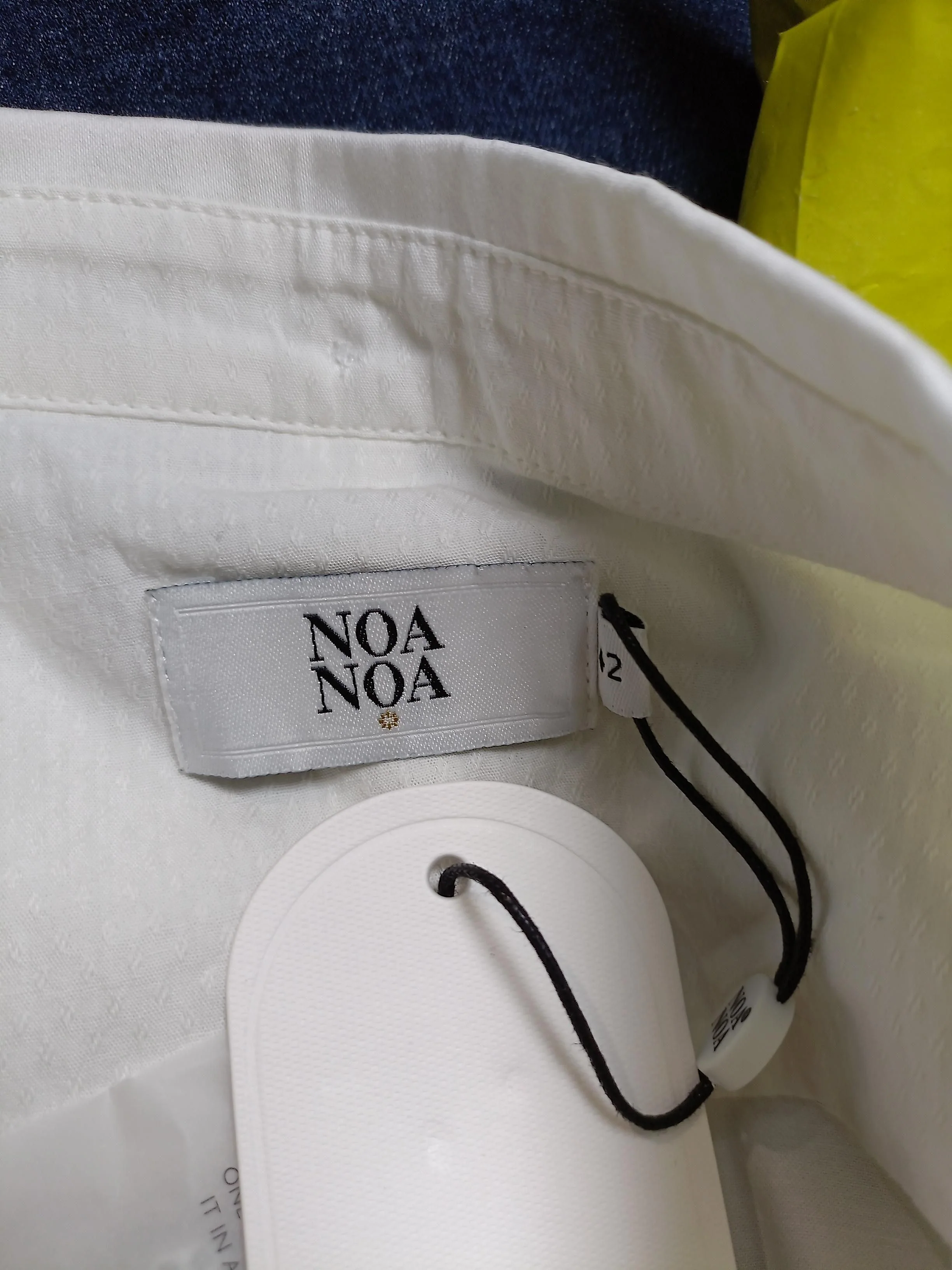 Noa Noa Women's Shirt UK 14 White Cotton with Elastane Basic - Image 5