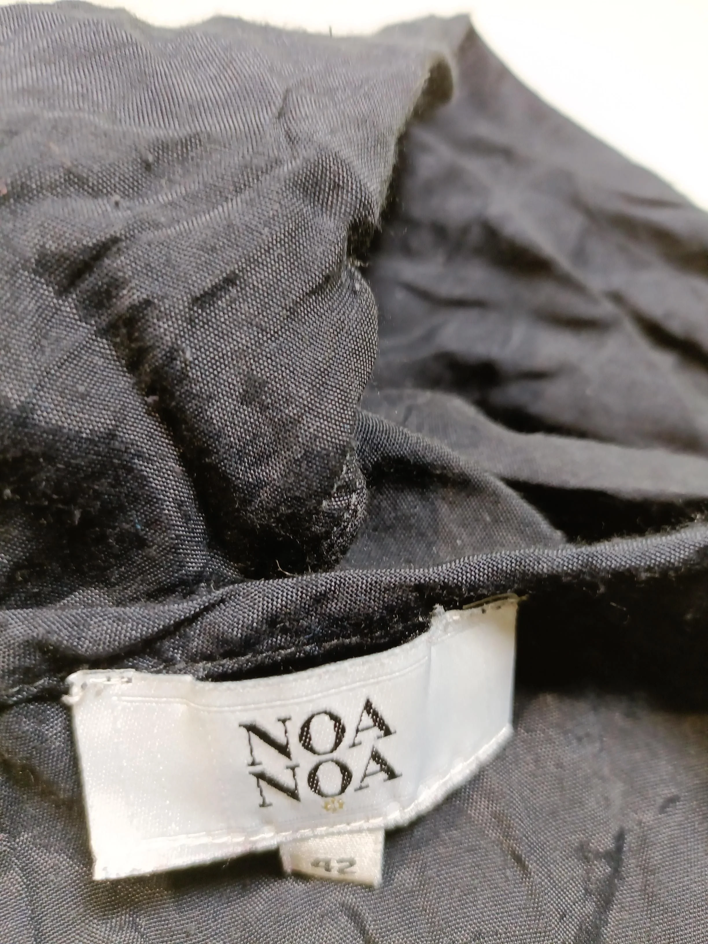 Noa Noa Women's T-Shirt UK 14 Black 100% Viscose Short Sleeve Round Neck Basic - Image 5