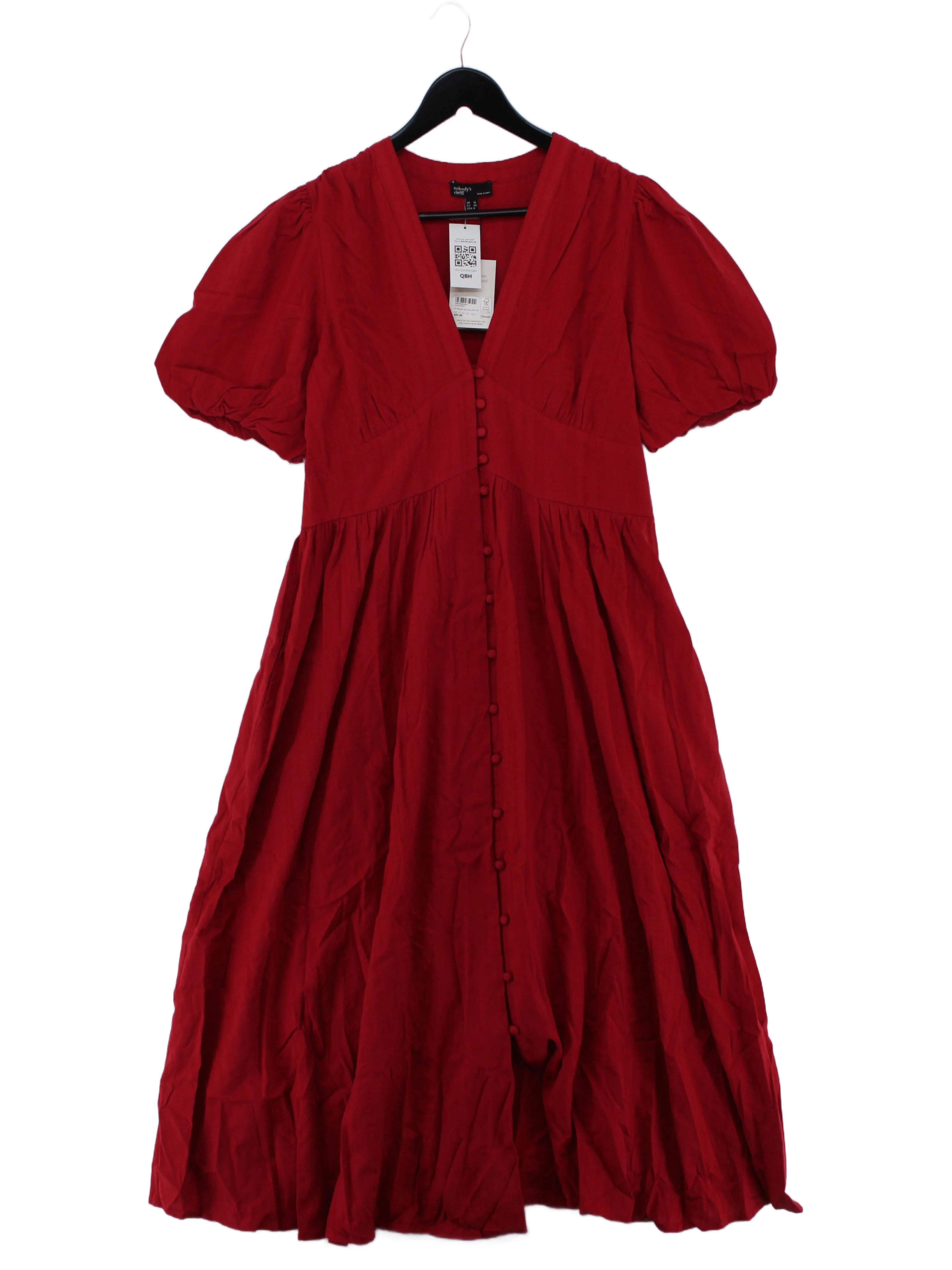 Nobody's Child A-Line Maxi Dress UK12 in Red