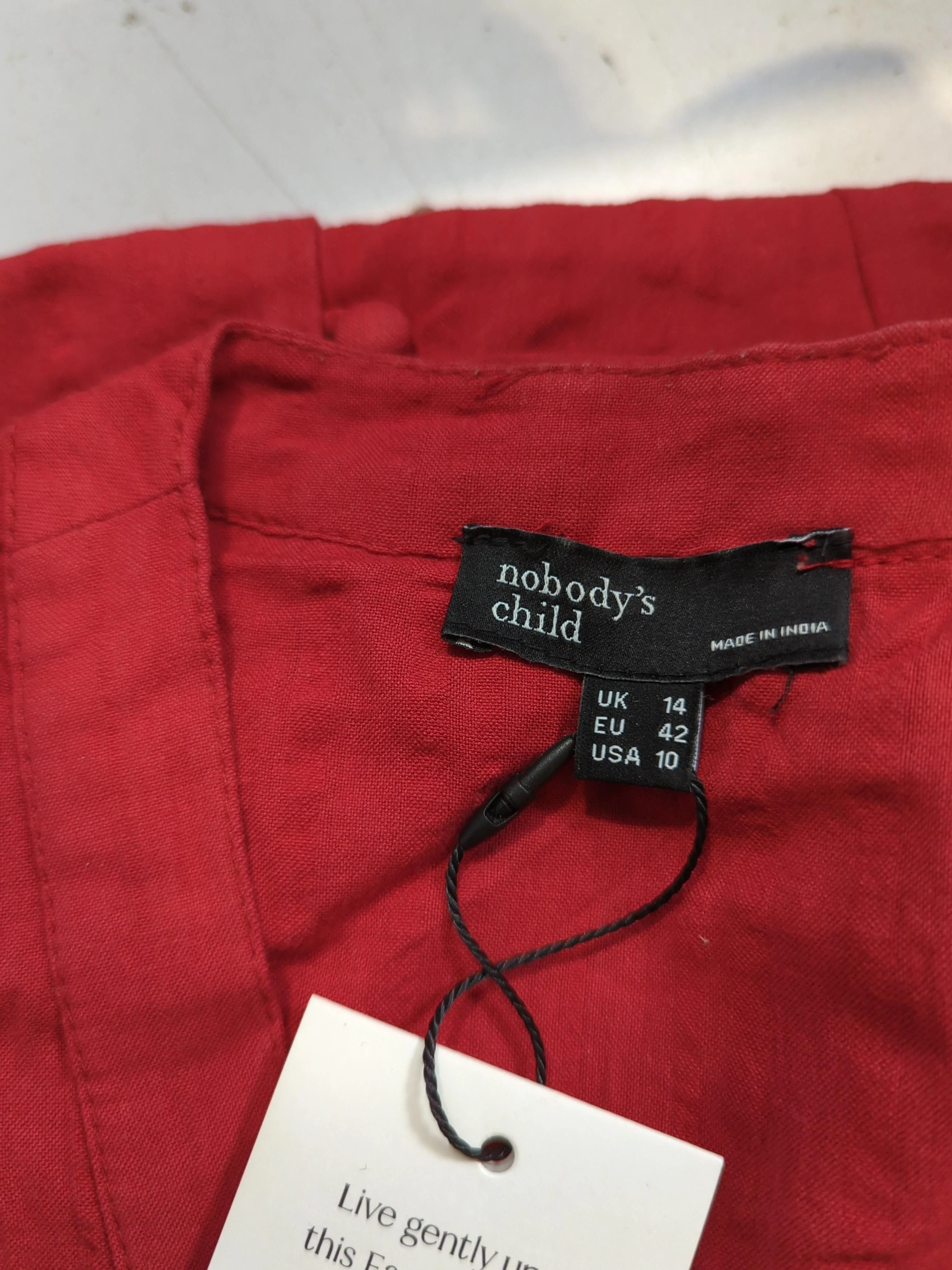 Nobody's Child A-Line Midi Dress UK14 in Red - Image 5