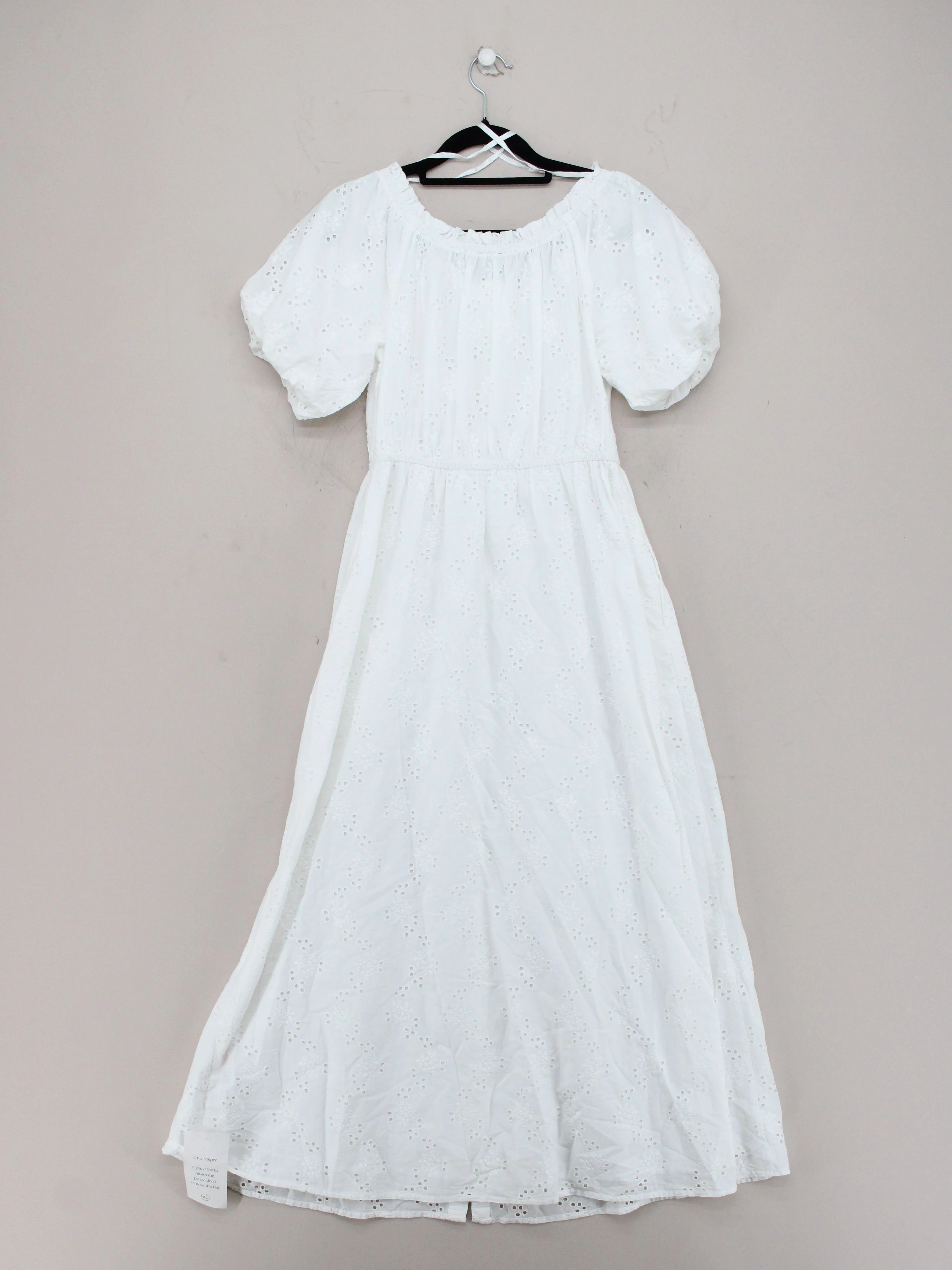 Nobody's Child A-Line Midi Dress UK8 in White - Image 2