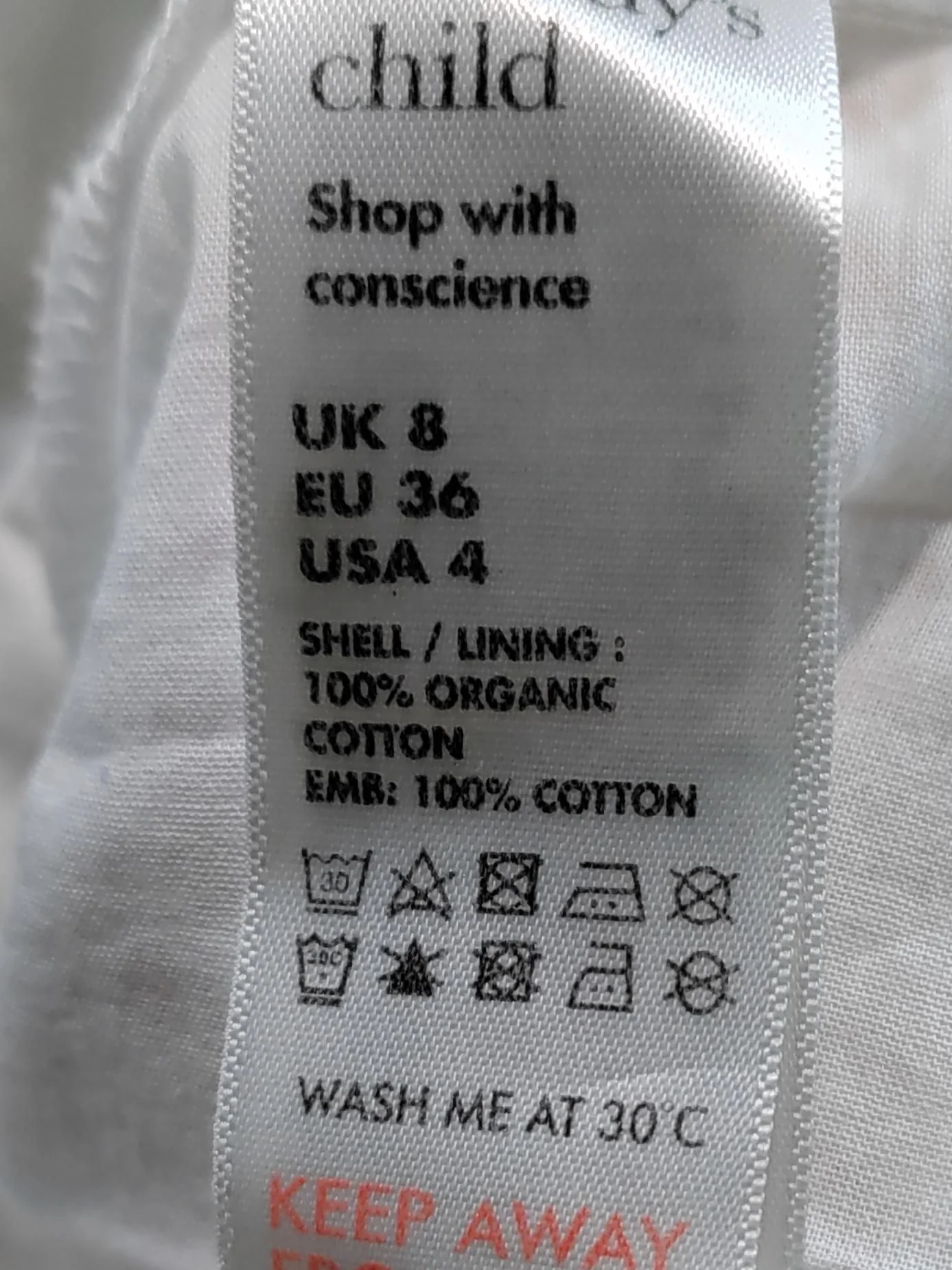 Nobody's Child A-Line Midi Dress UK8 in White - Image 6
