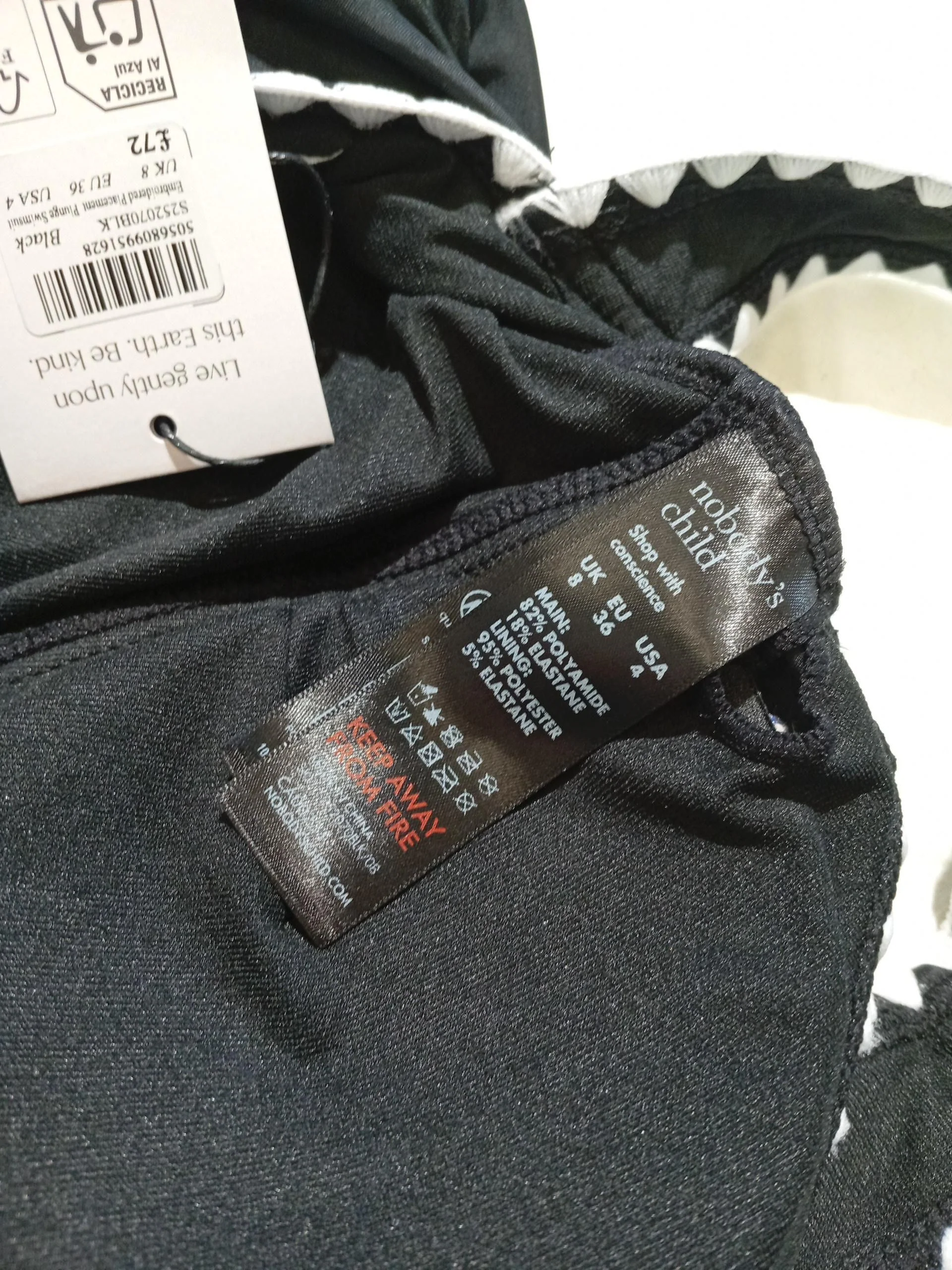 Nobody's Child one-piece swimsuit in black - Image 6