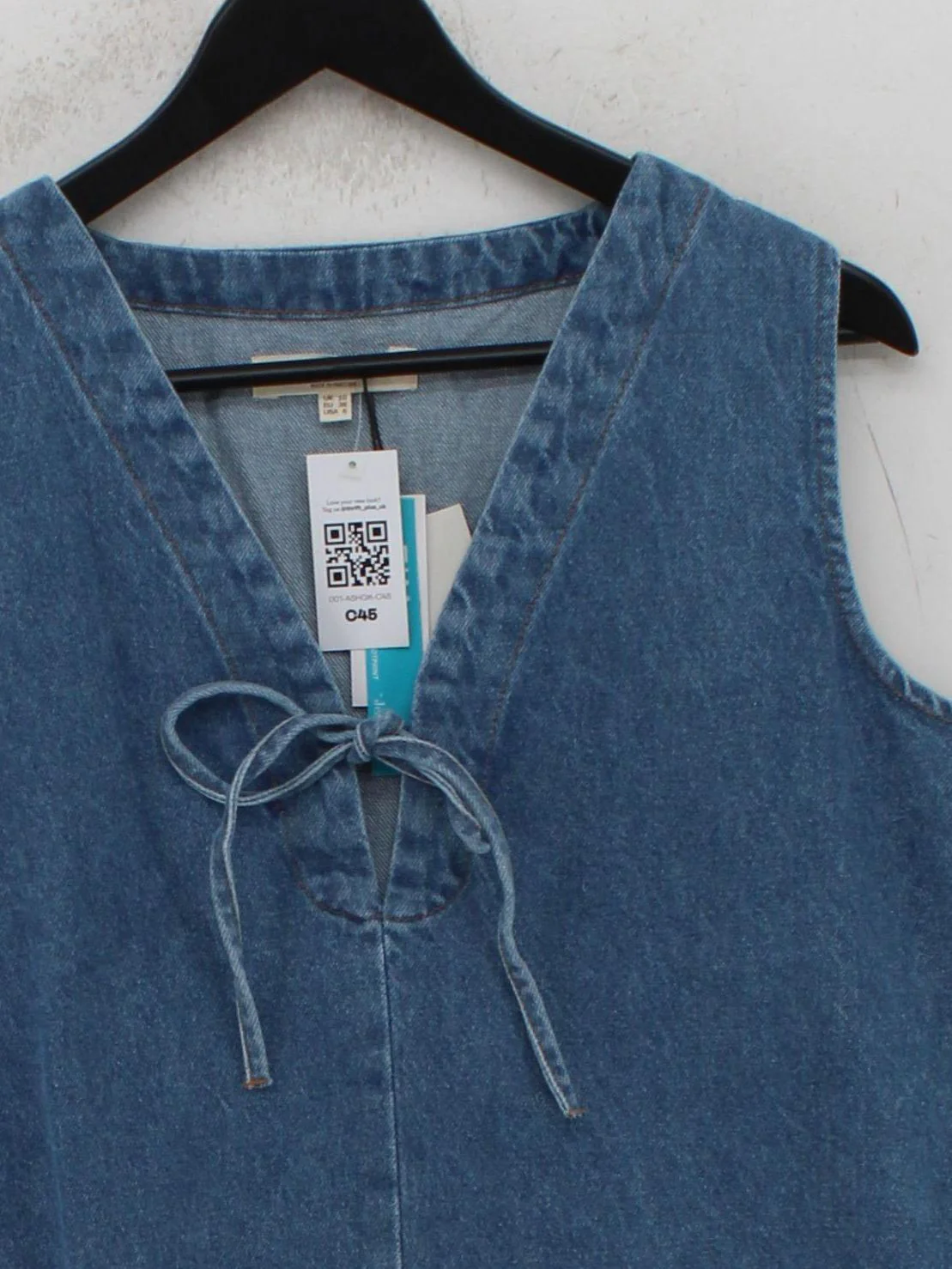 Nobody's Child Pinafore/Dungaree Mini Dress UK10 in Blue - Image 3