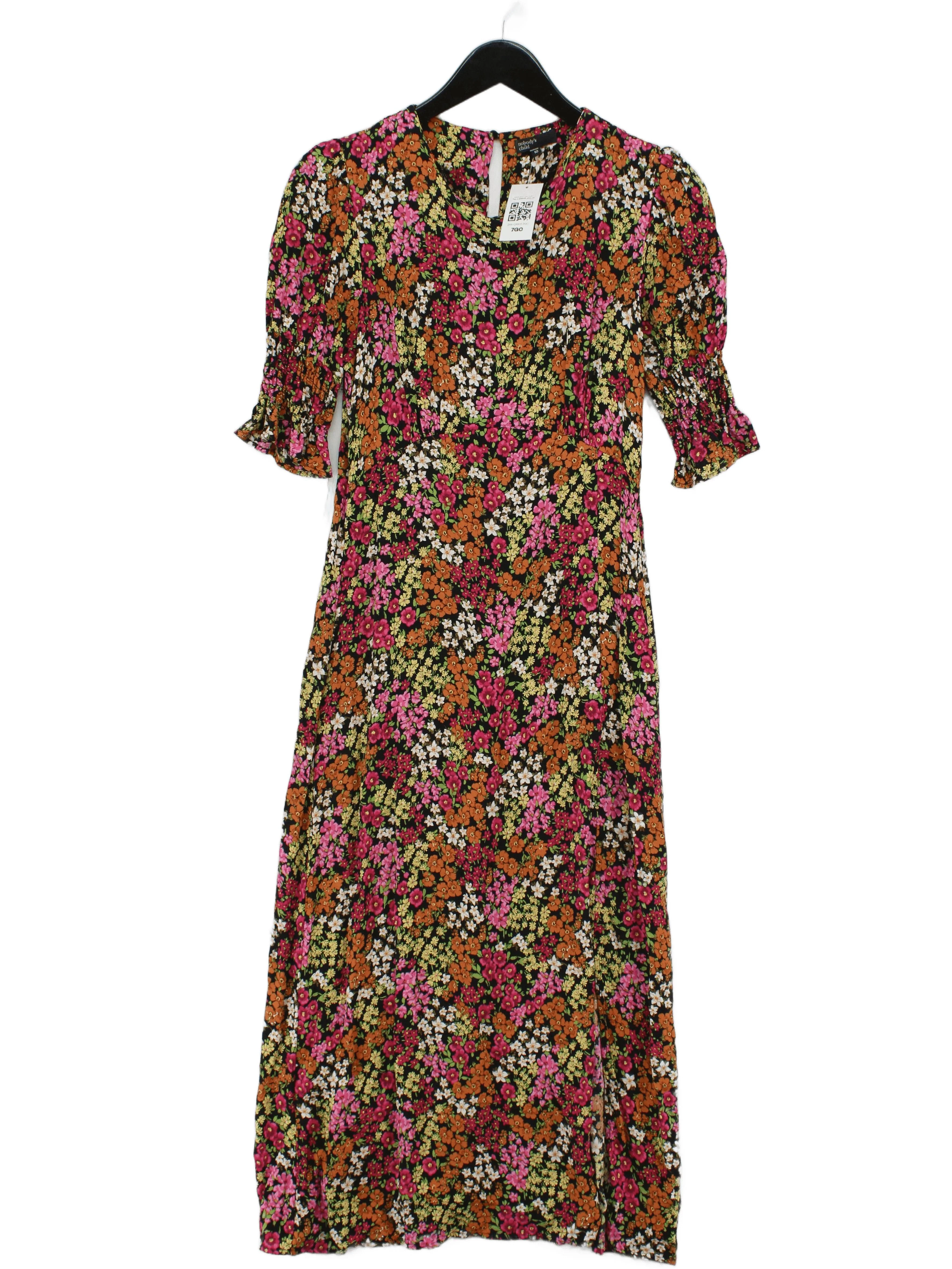 Nobody's Child Shirt Midi Dress UK10 in Multi
