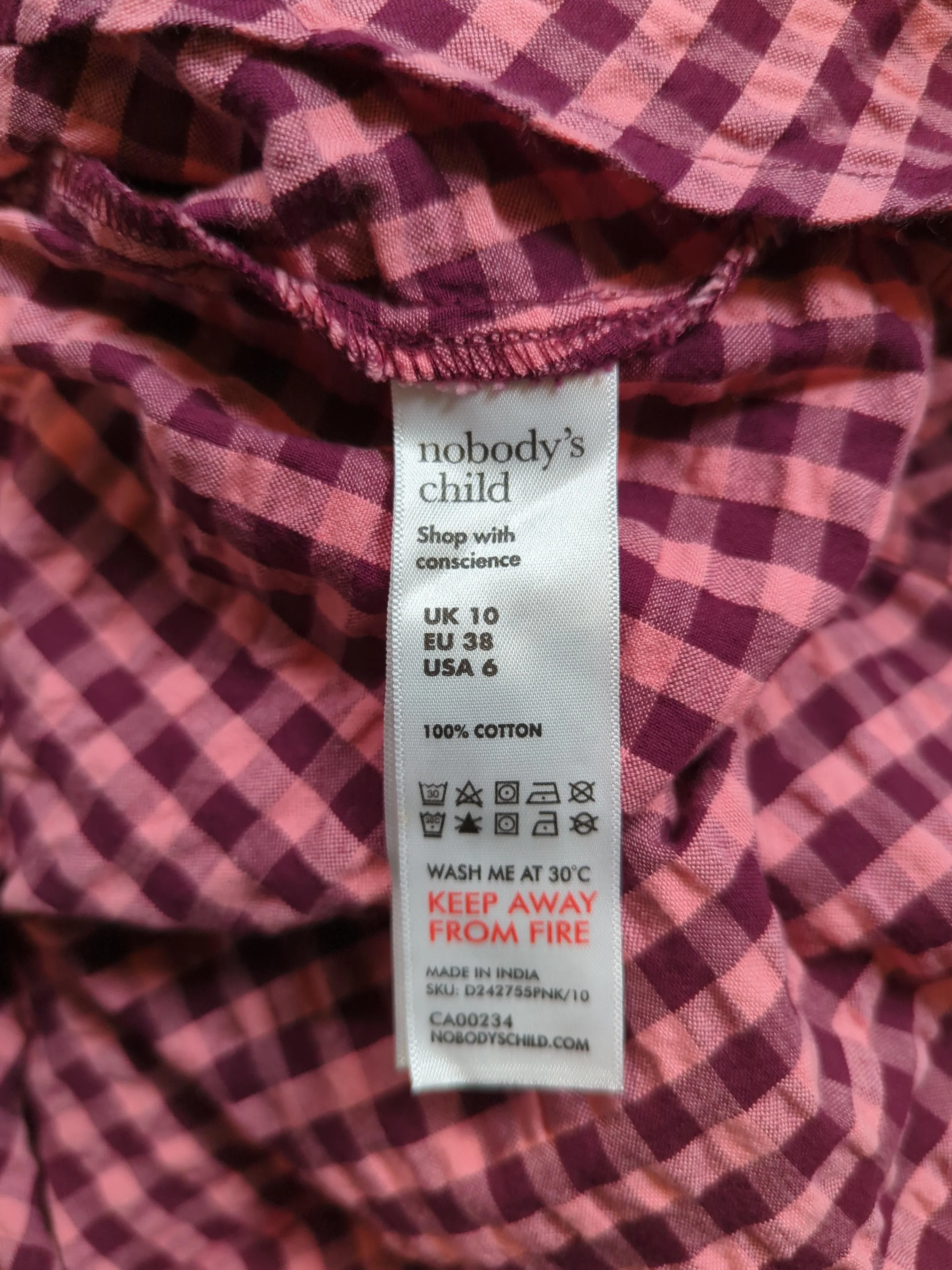 Nobody's Child Shirt Midi Dress UK10 in Pink - Image 6