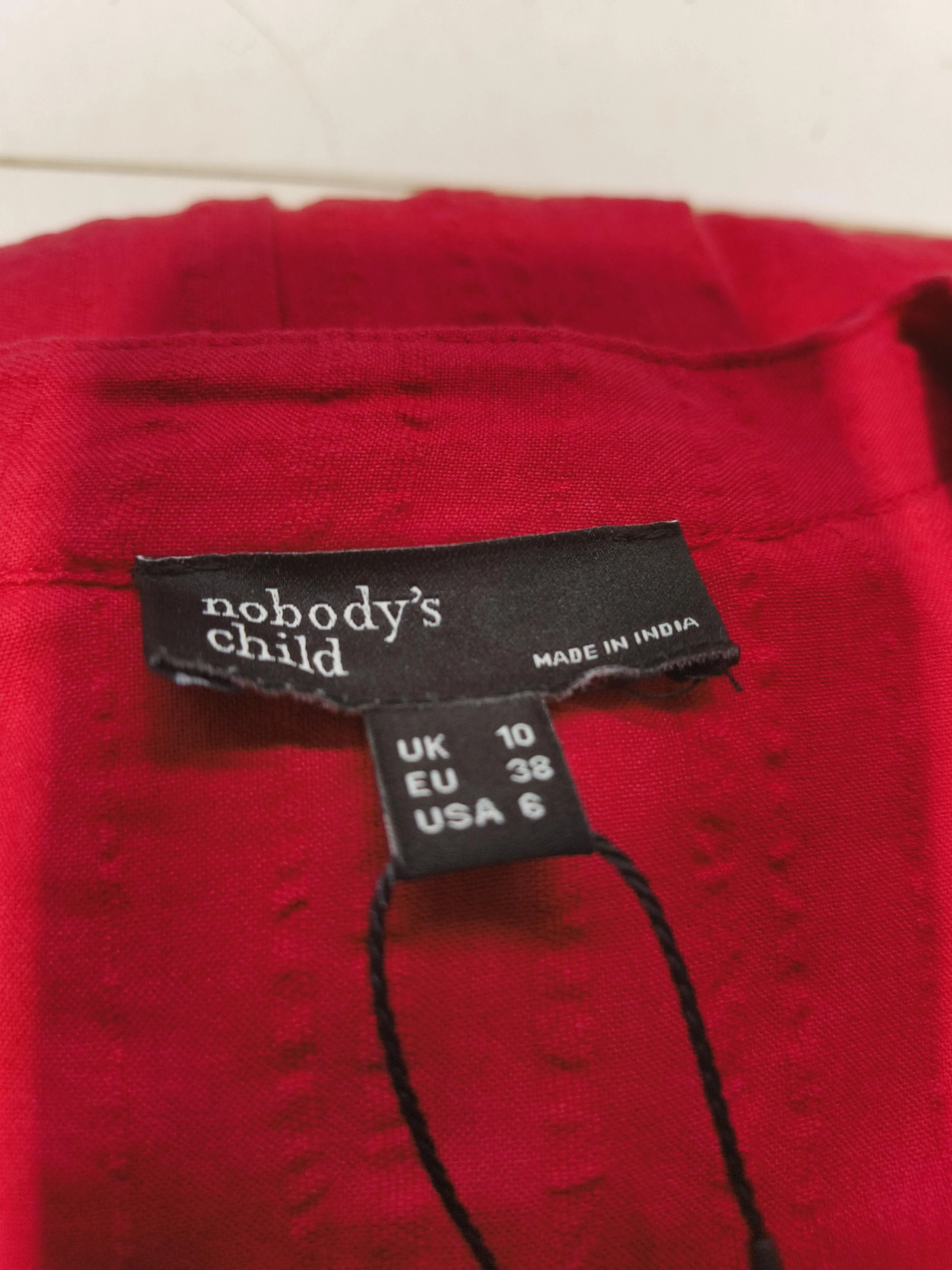 Nobody's Child Shirt Midi Dress UK10 in Red - Image 5