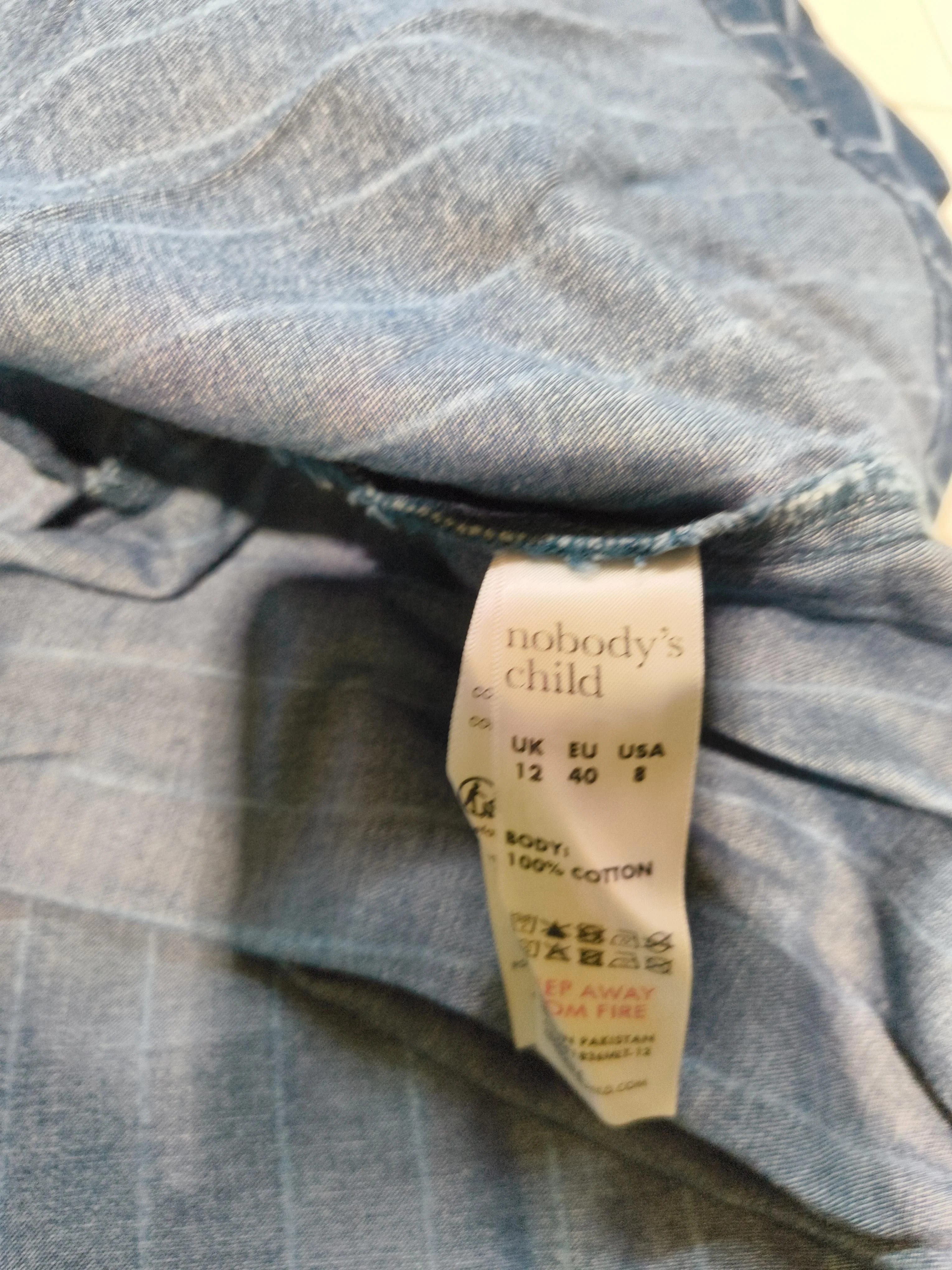 Nobody's Child Shirt Midi Dress UK12 in Blue - Image 6