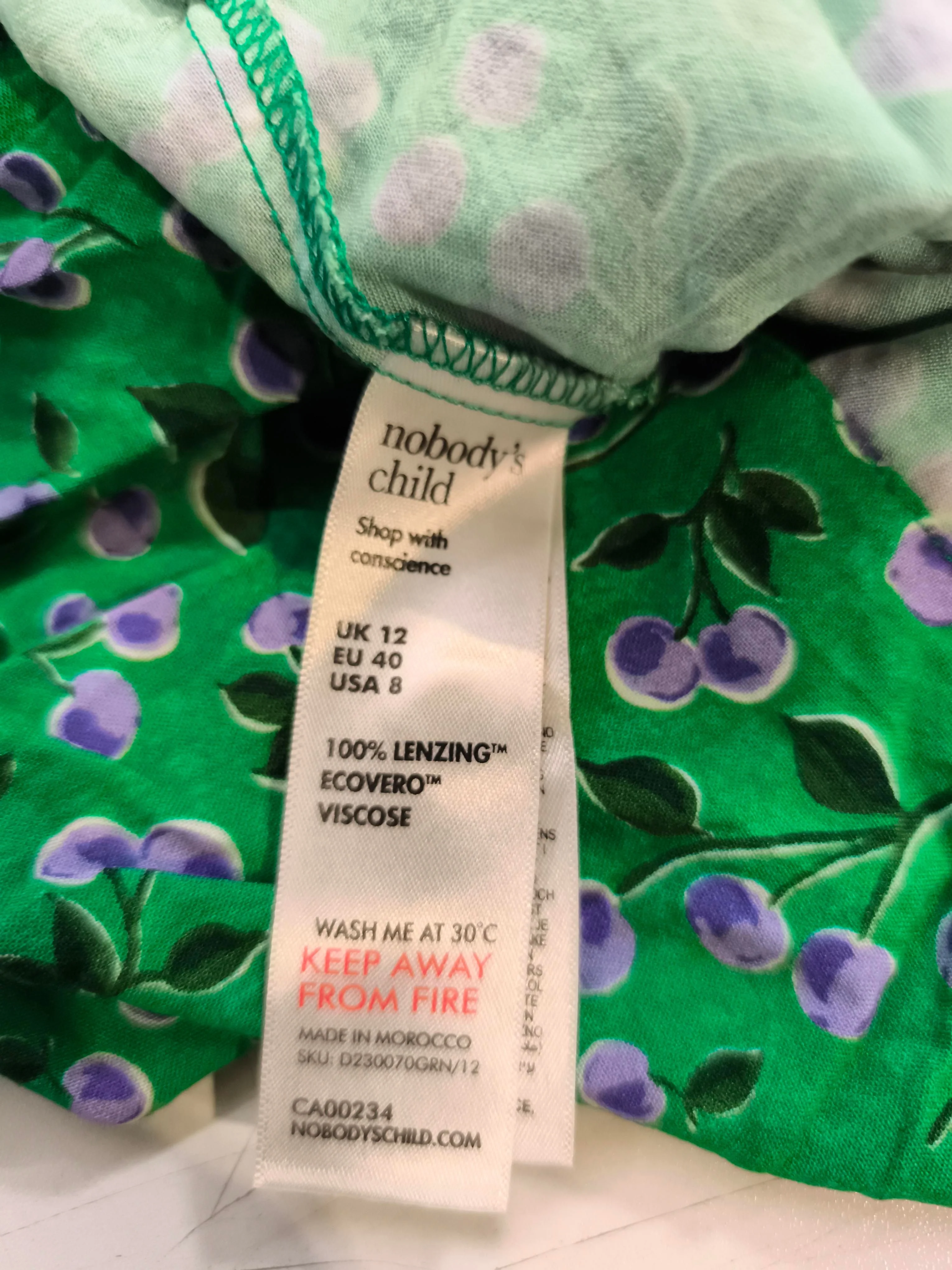 Nobody's Child Shirt Midi Dress UK12 in Green - Image 6