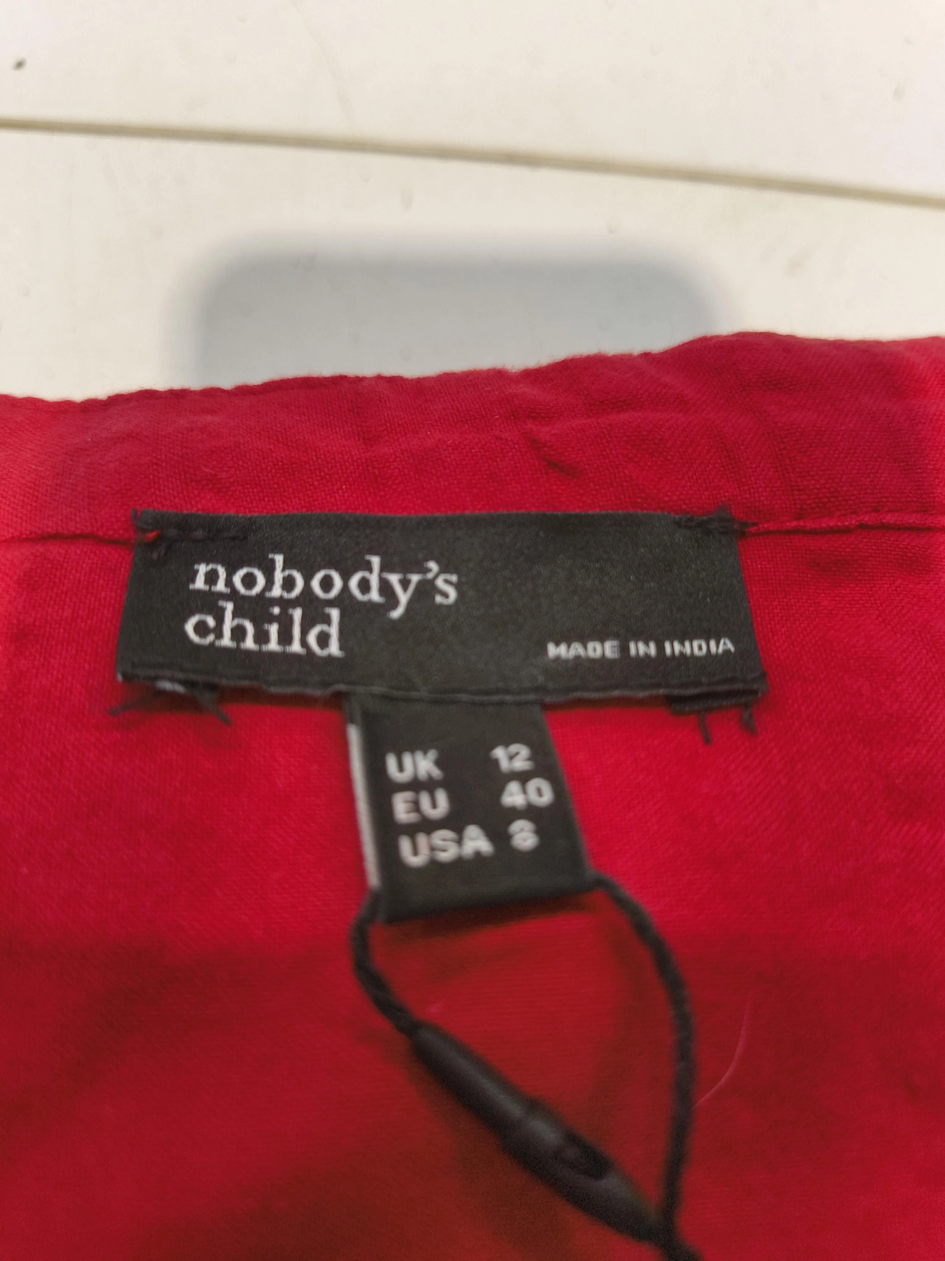 Nobody's Child Shirt Midi Dress UK12 in Red - Image 5