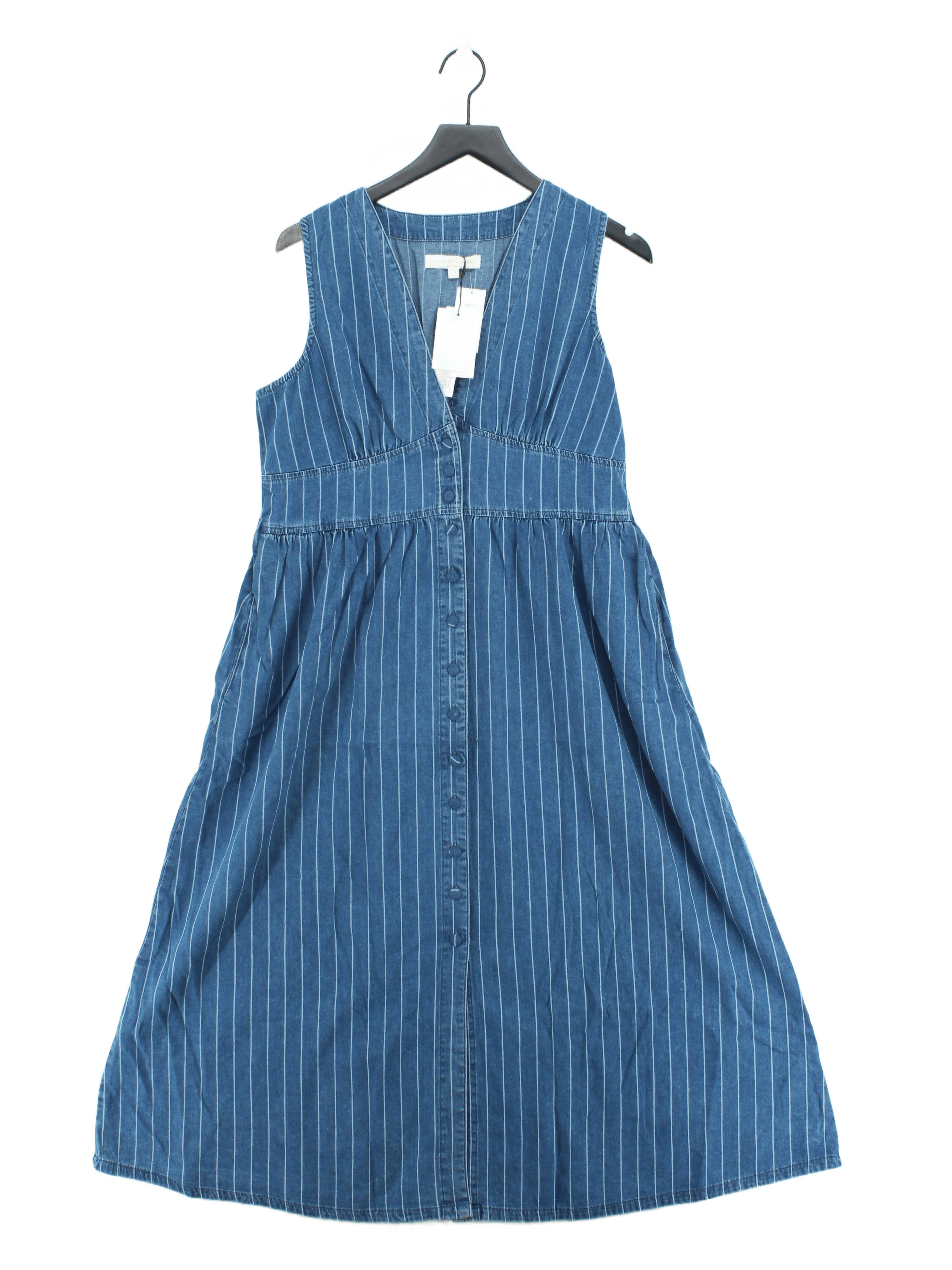 Nobody's Child Shirt Midi Dress UK14 in Blue