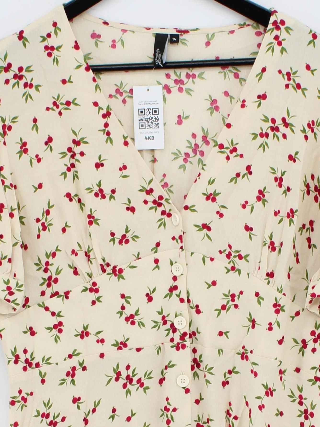 Nobody's Child Shirt Midi Dress UK14 in Cream - Image 3