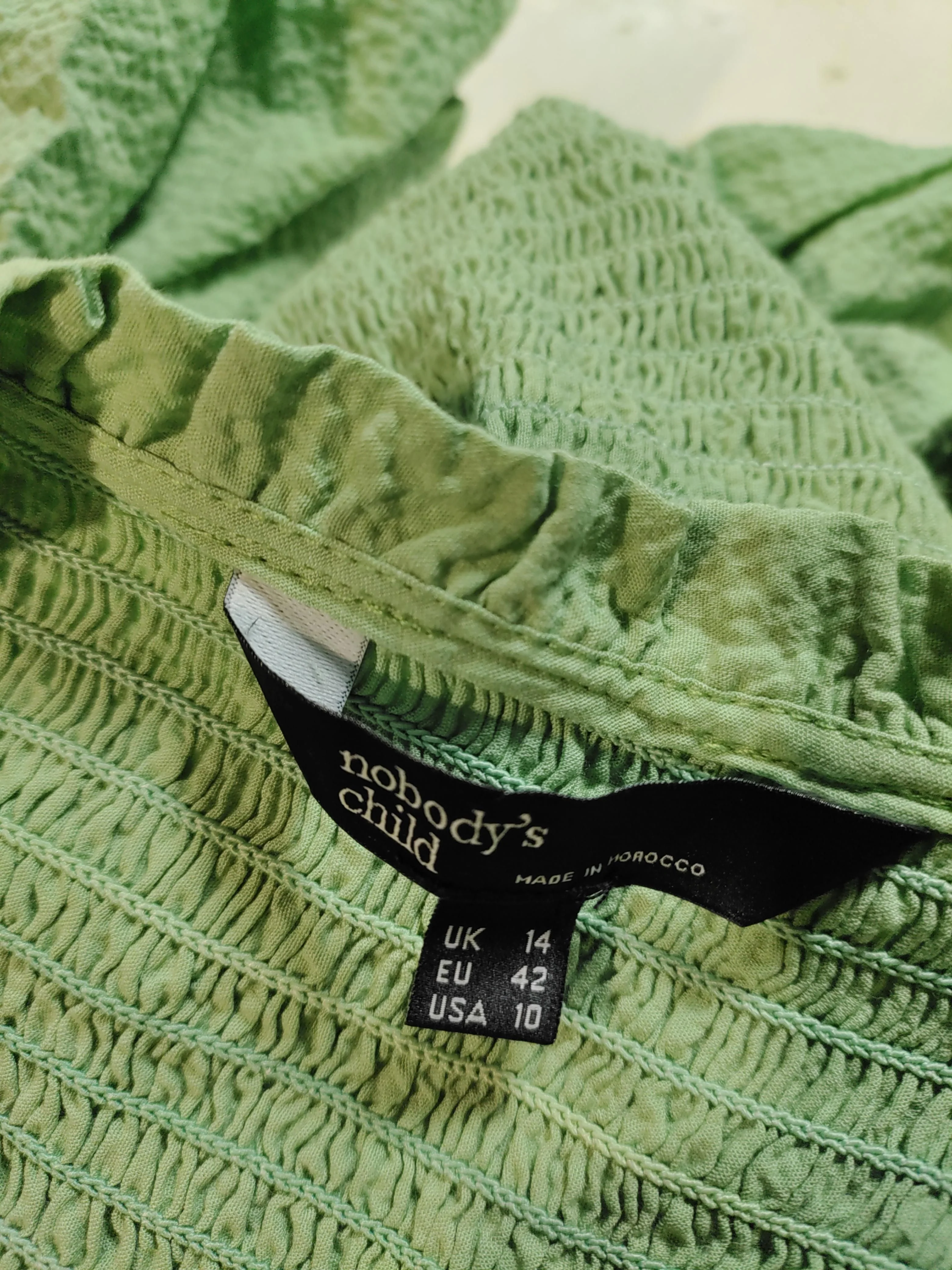 Nobody's Child Shirt Midi Dress UK14 in Green - Image 5