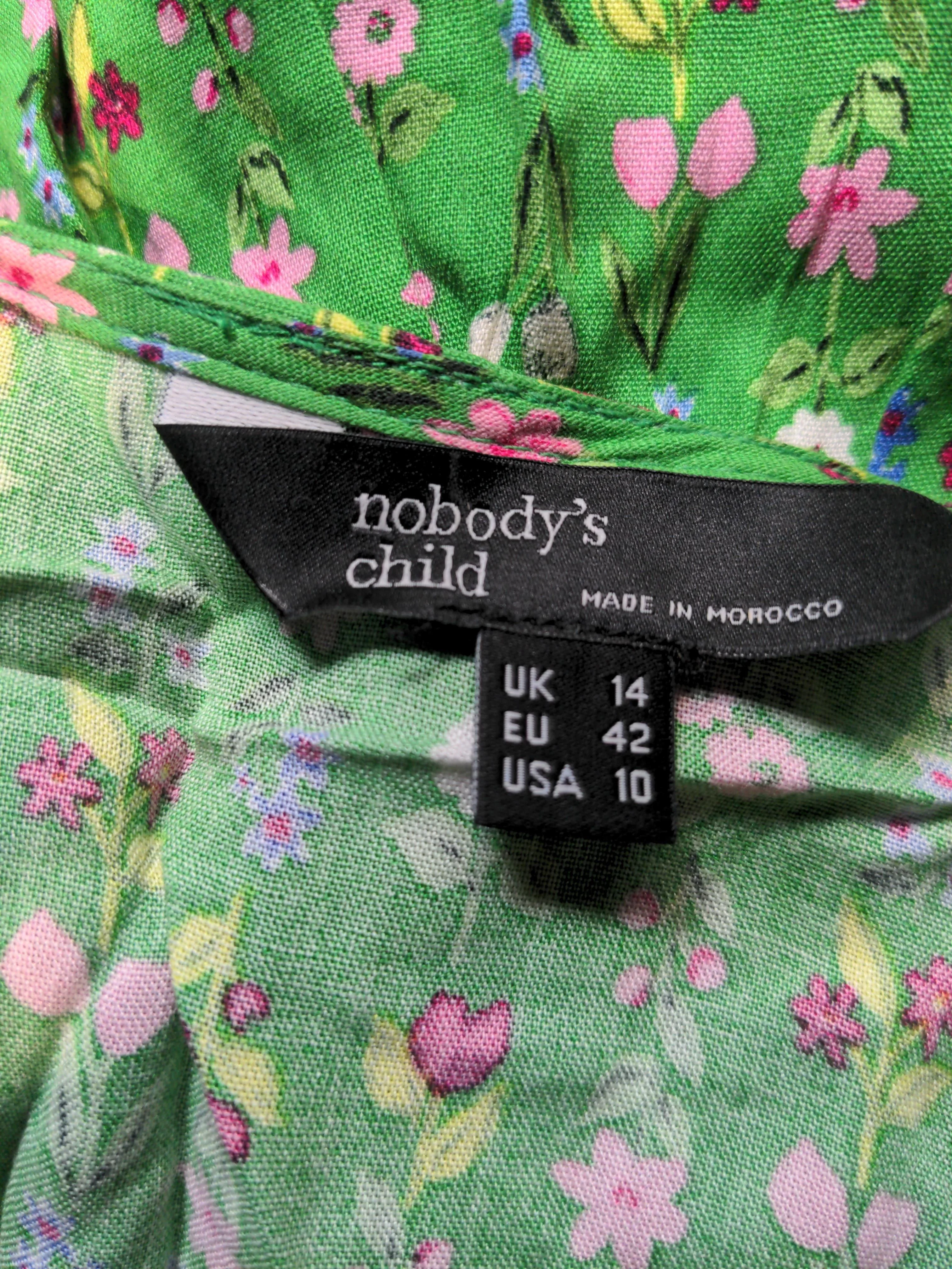 Nobody's Child Shirt Midi Dress UK14 in Green - Image 5