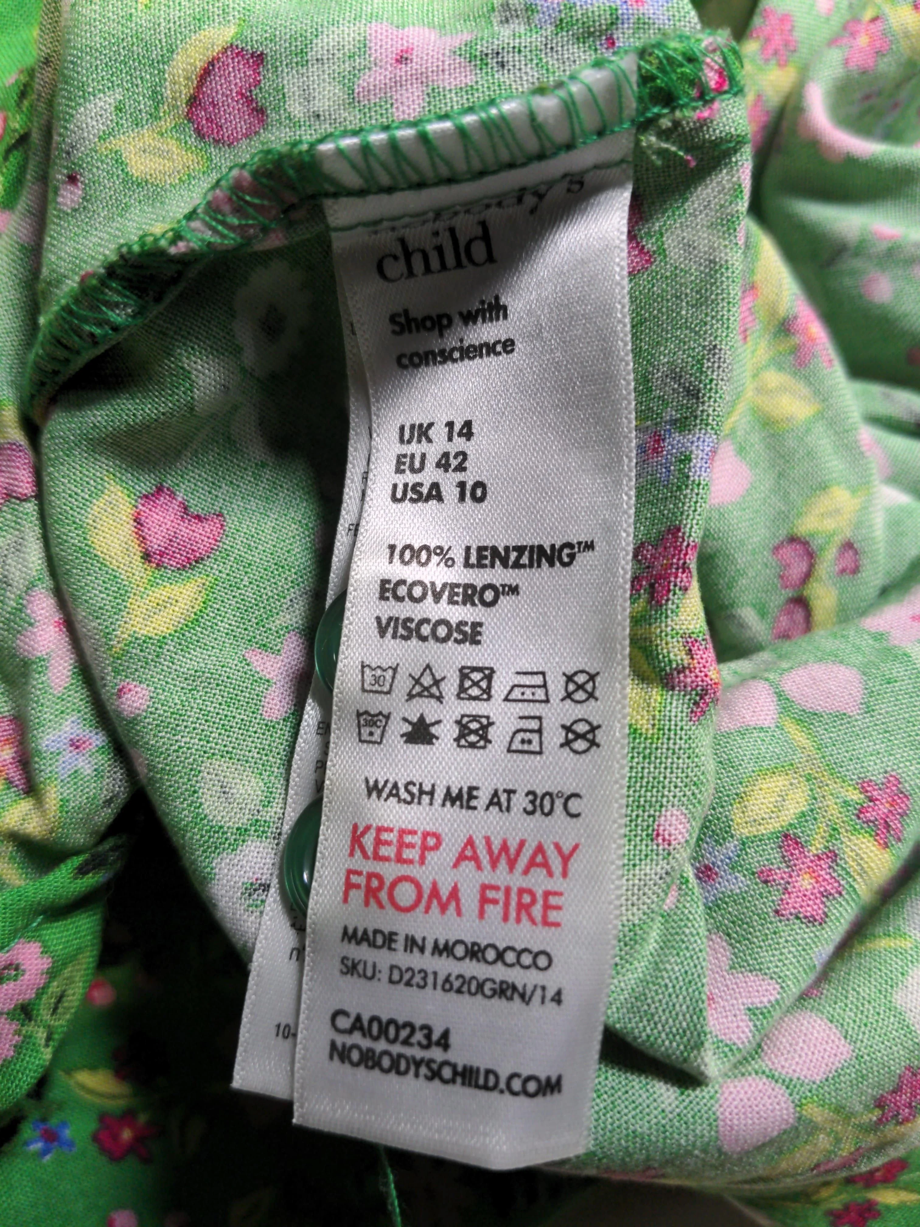 Nobody's Child Shirt Midi Dress UK14 in Green - Image 6