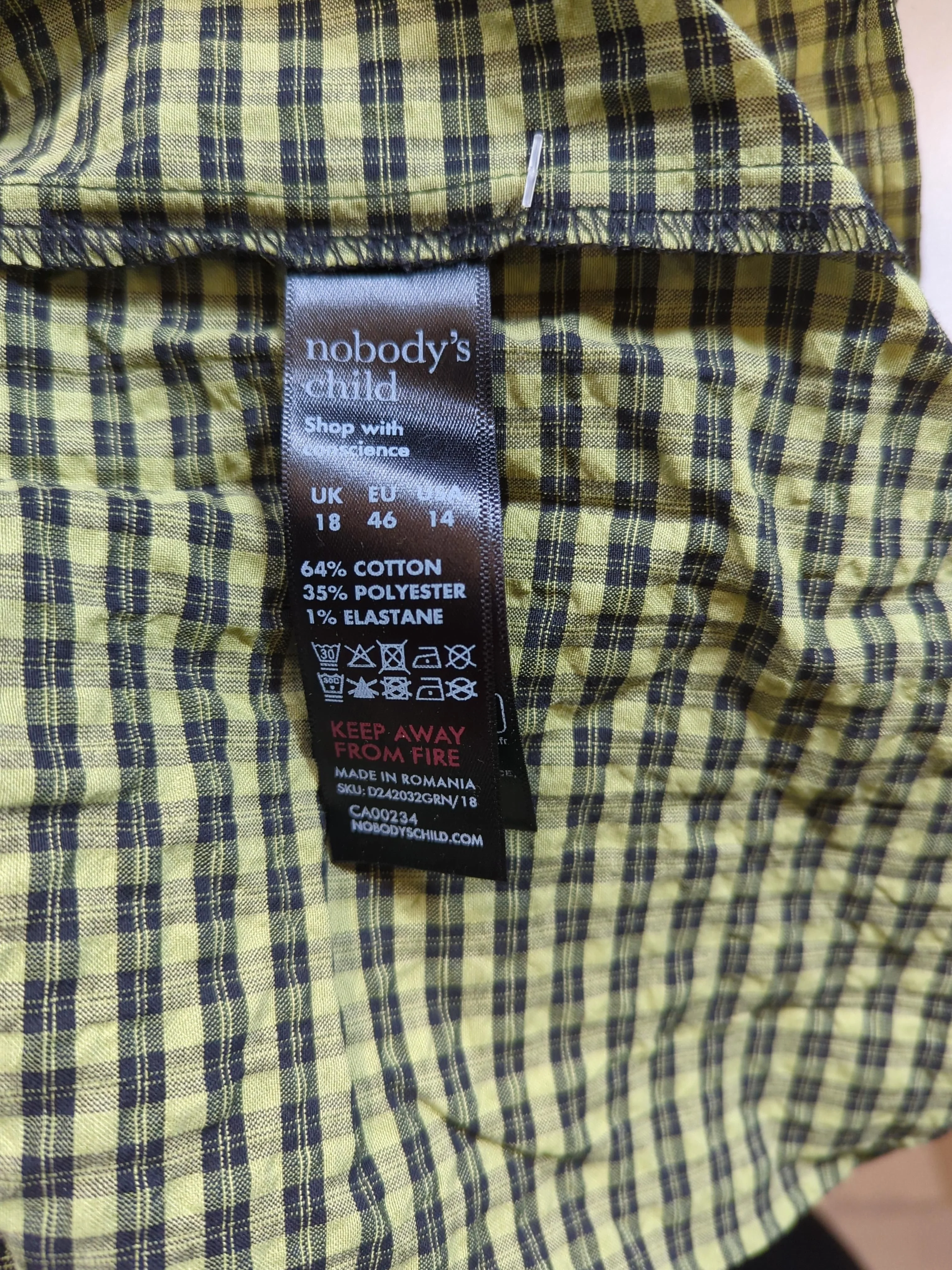 Nobody's Child Shirt Midi Dress UK18 in Green - Image 6