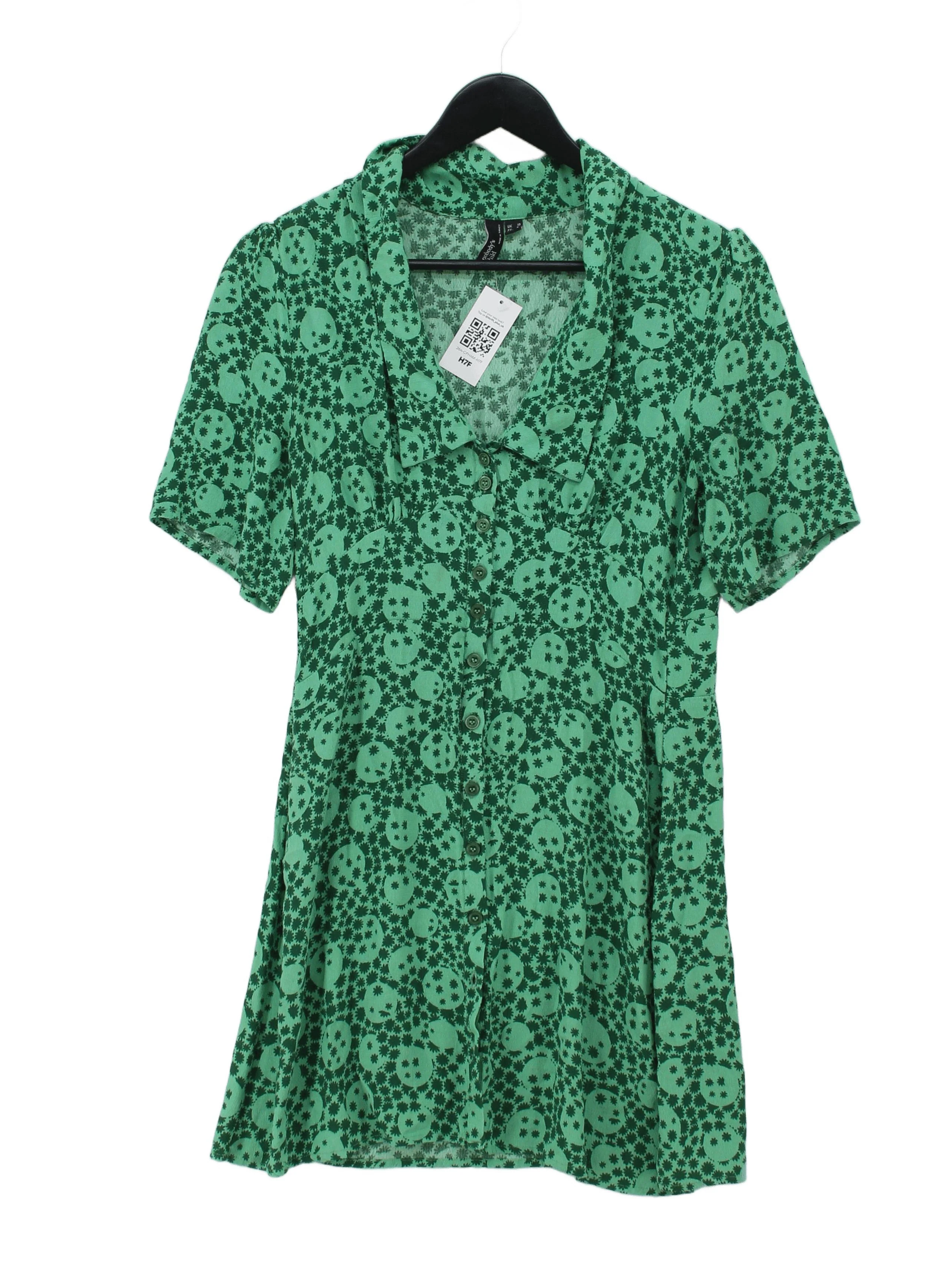 Nobody's Child Shirt Mini Dress UK10 in Green