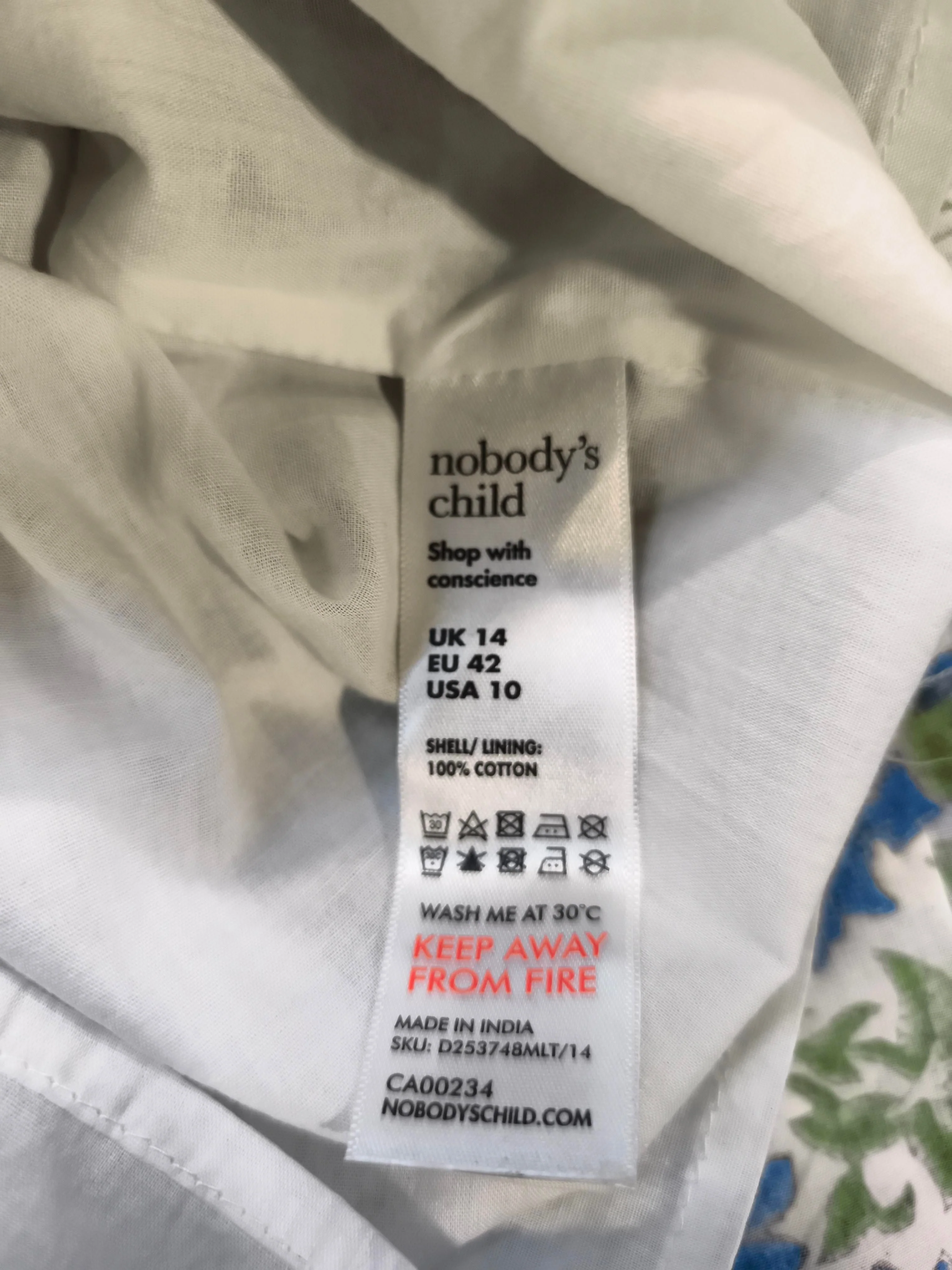 Nobody's Child Skater Midi Dress UK14 in Multi - Image 6