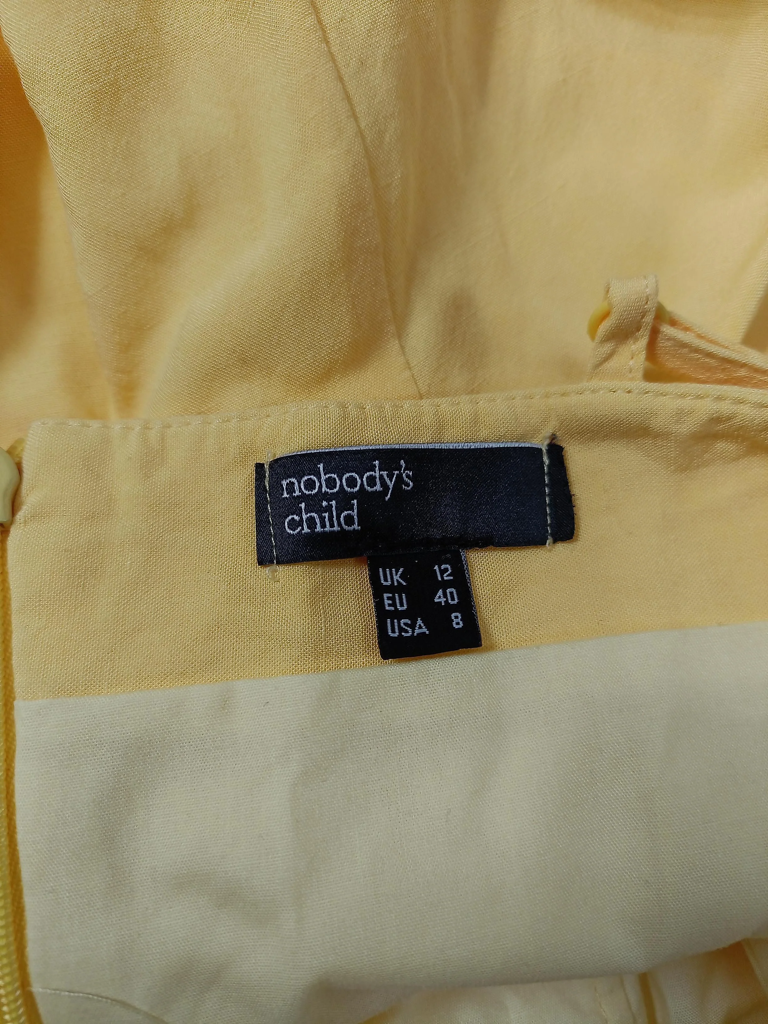 Nobody's Child Slip Mini Dress UK12 in Yellow - Image 5