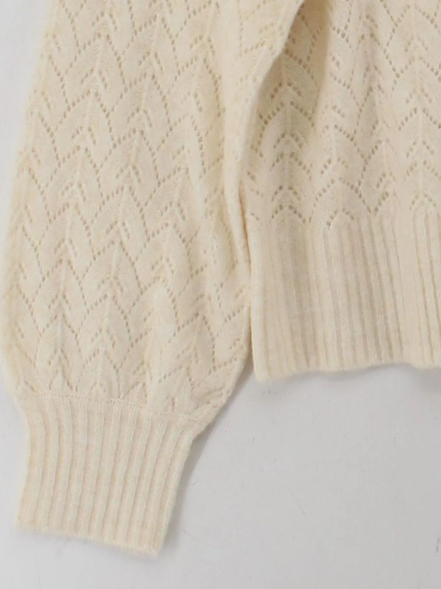 Nobody's Child Women's Cardigan M Cream Polyester with Wool, Acrylic Cardigan - Image 4