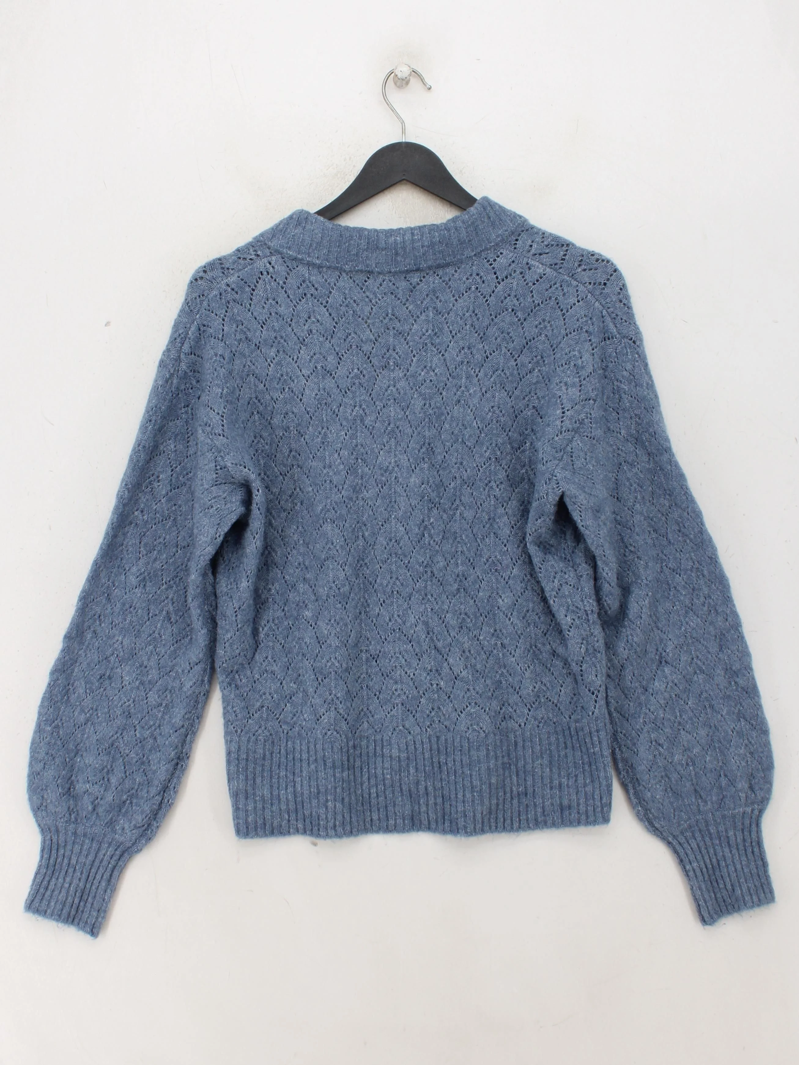 Nobody's Child Women's Cardigan S Blue Polyester with Wool, Acrylic Cardigan - Image 2