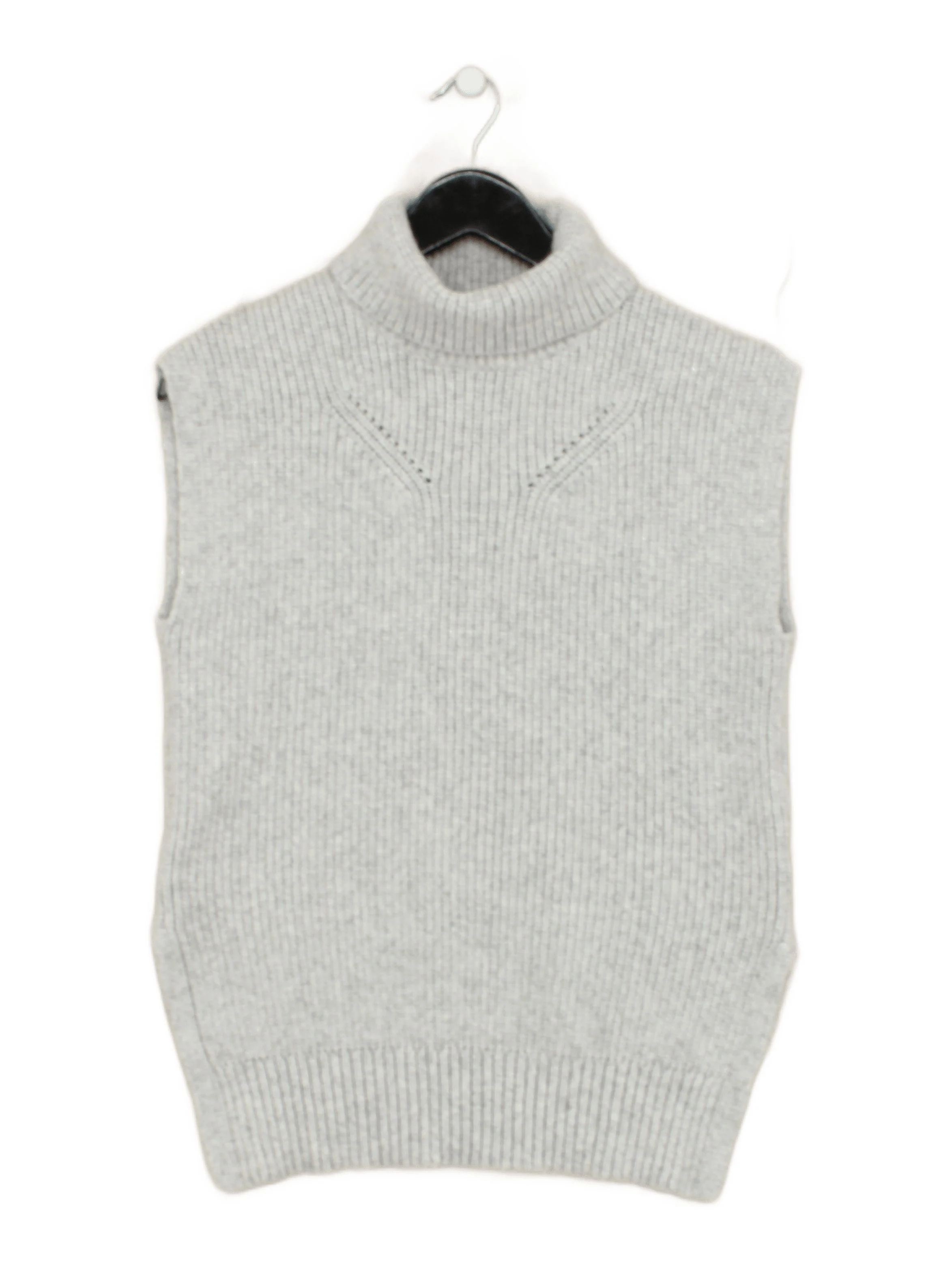 Nobody's Child Women's Jumper UK 10 Grey Polyester with Acrylic Roll Neck Vest