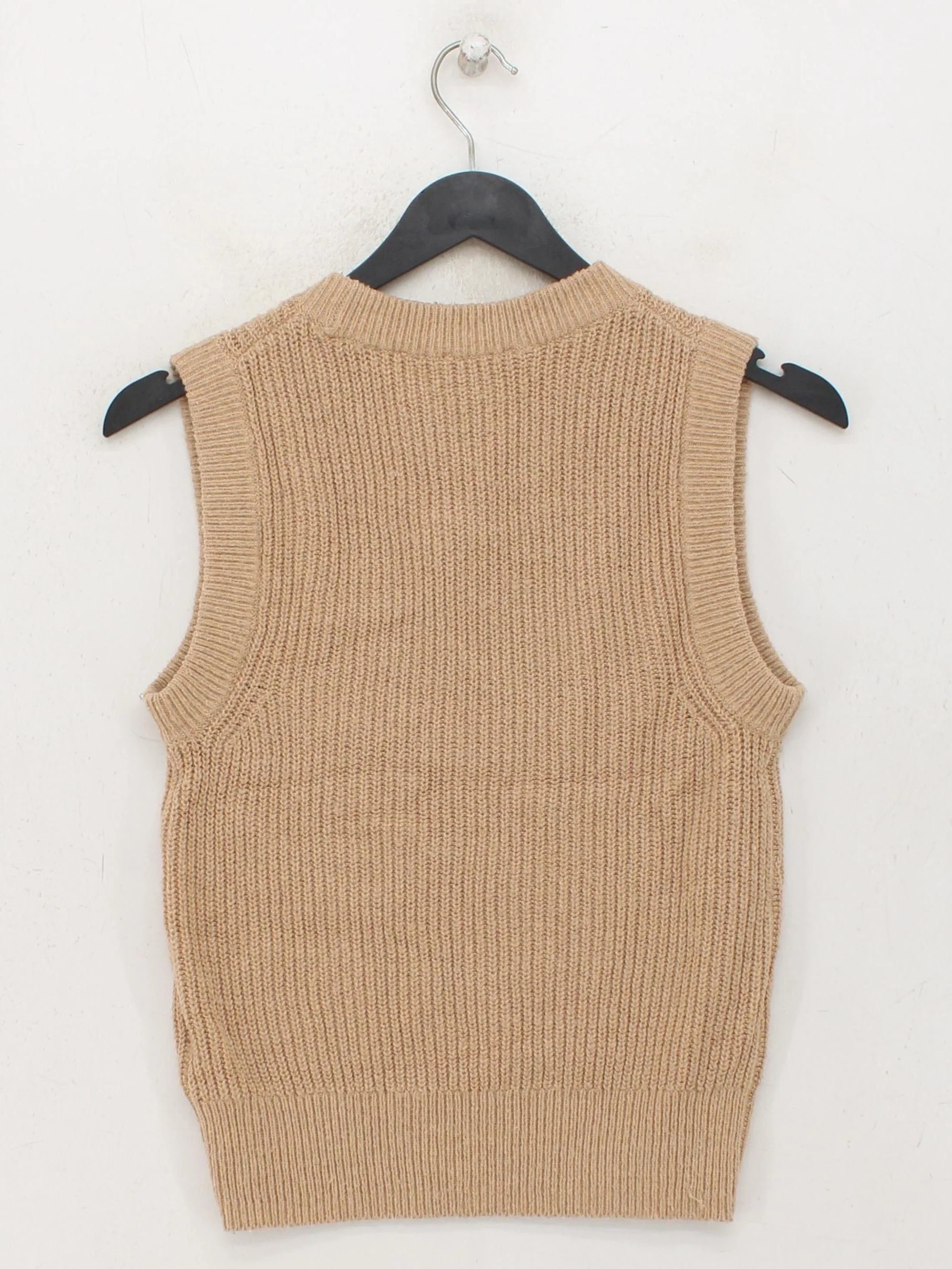 Nobody's Child Women's Jumper XS Tan Cotton with Polyester Round Neck Vest - Image 2