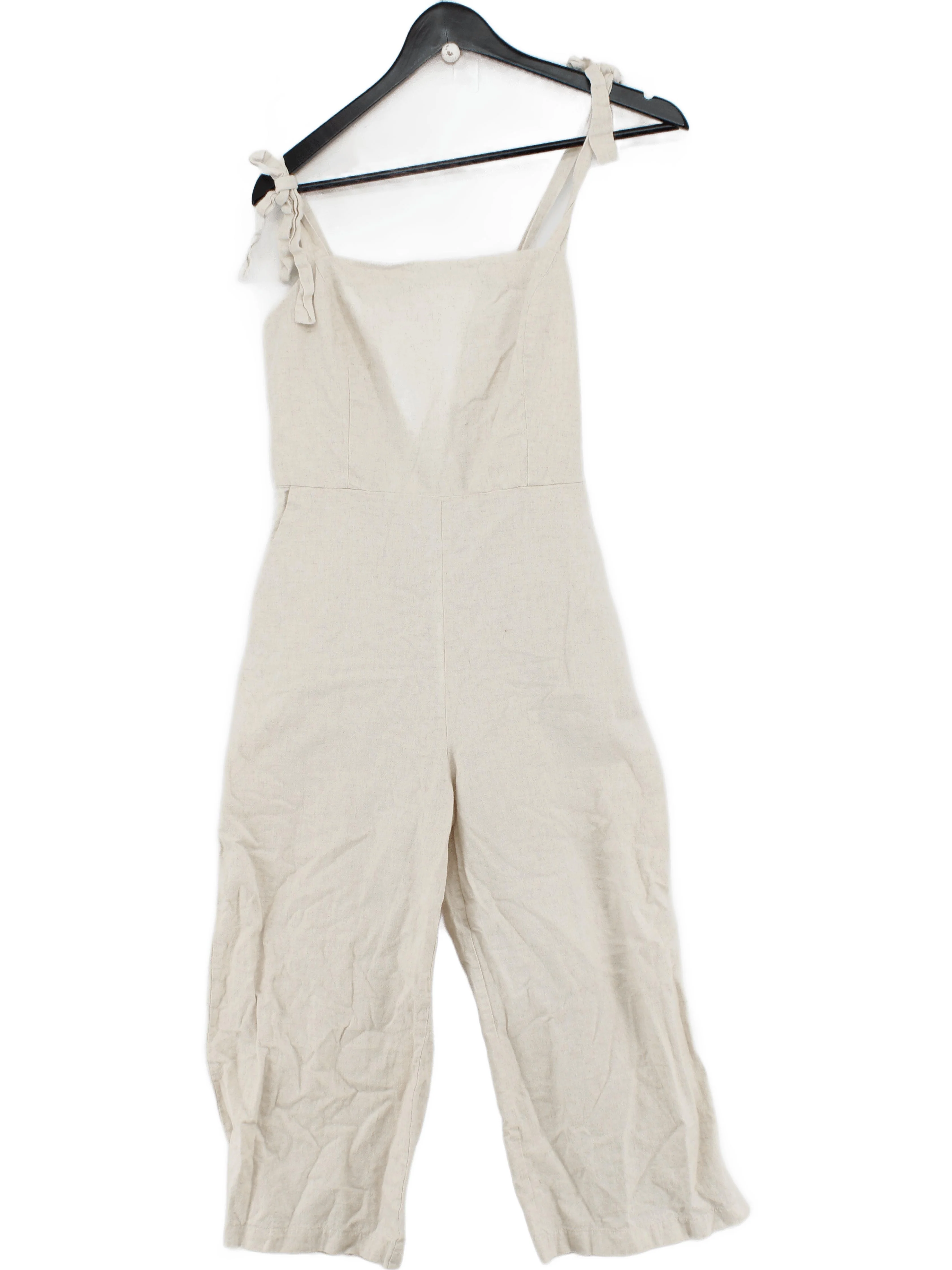 Nobody's Child Women's Jumpsuit UK 10 Cream 100% Other Wide-Leg Jumpsuit