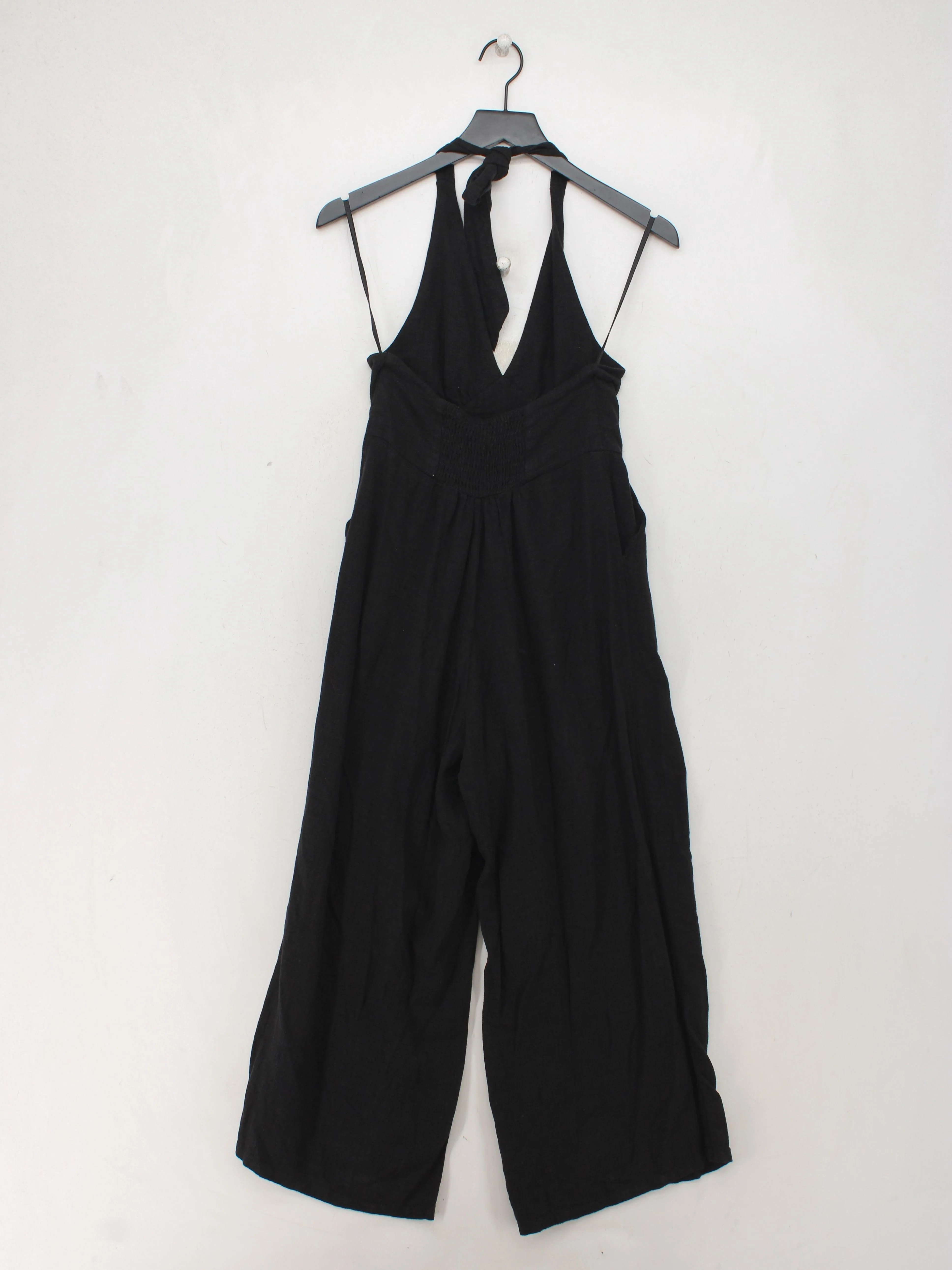 Nobody's Child Women's Jumpsuit UK 8 Black Linen with Viscose Wide-Leg Jumpsuit - Image 2
