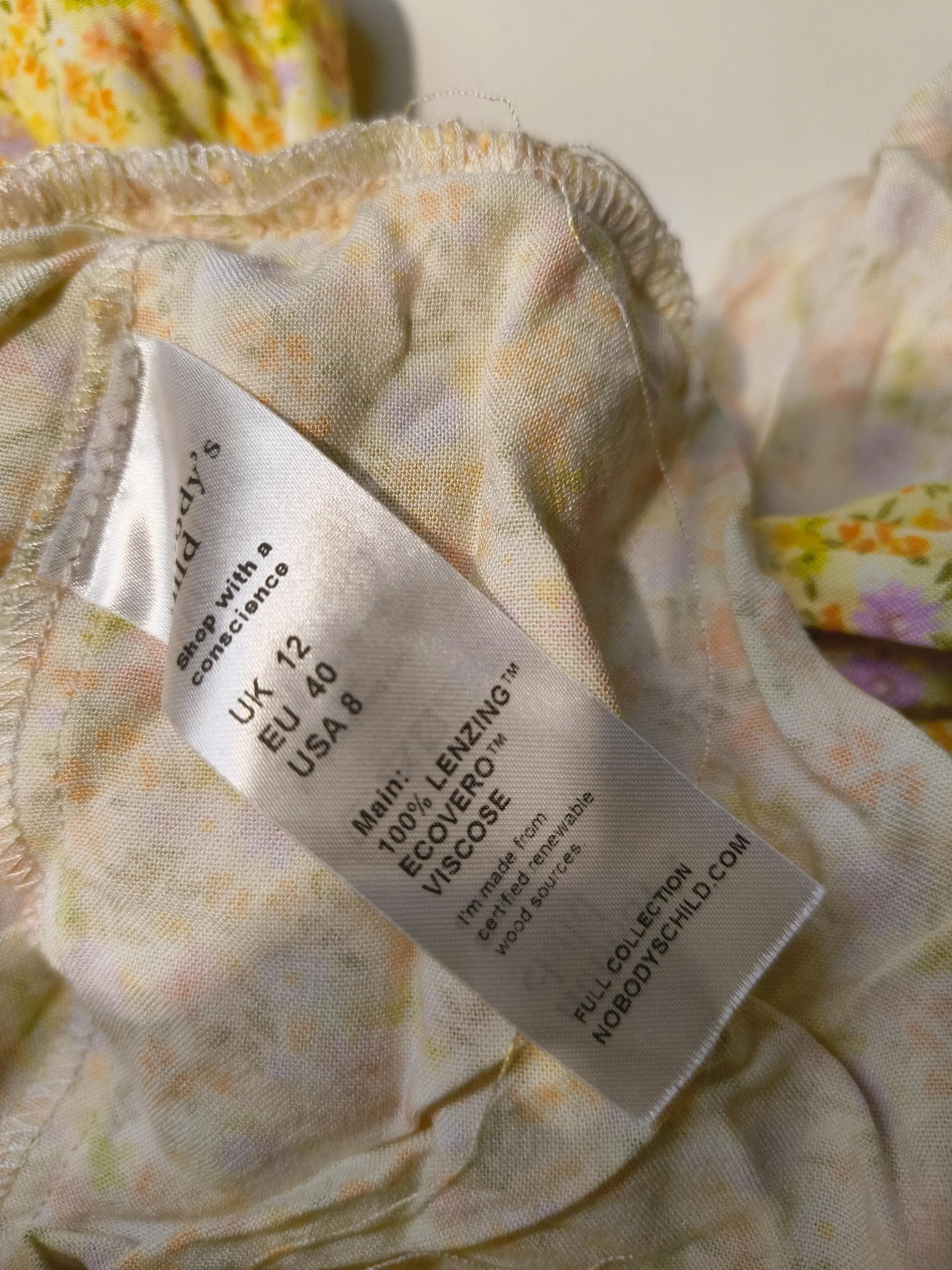 Nobody's Child Women's Shirt UK 12 Yellow 100% Viscose Basic - Image 6