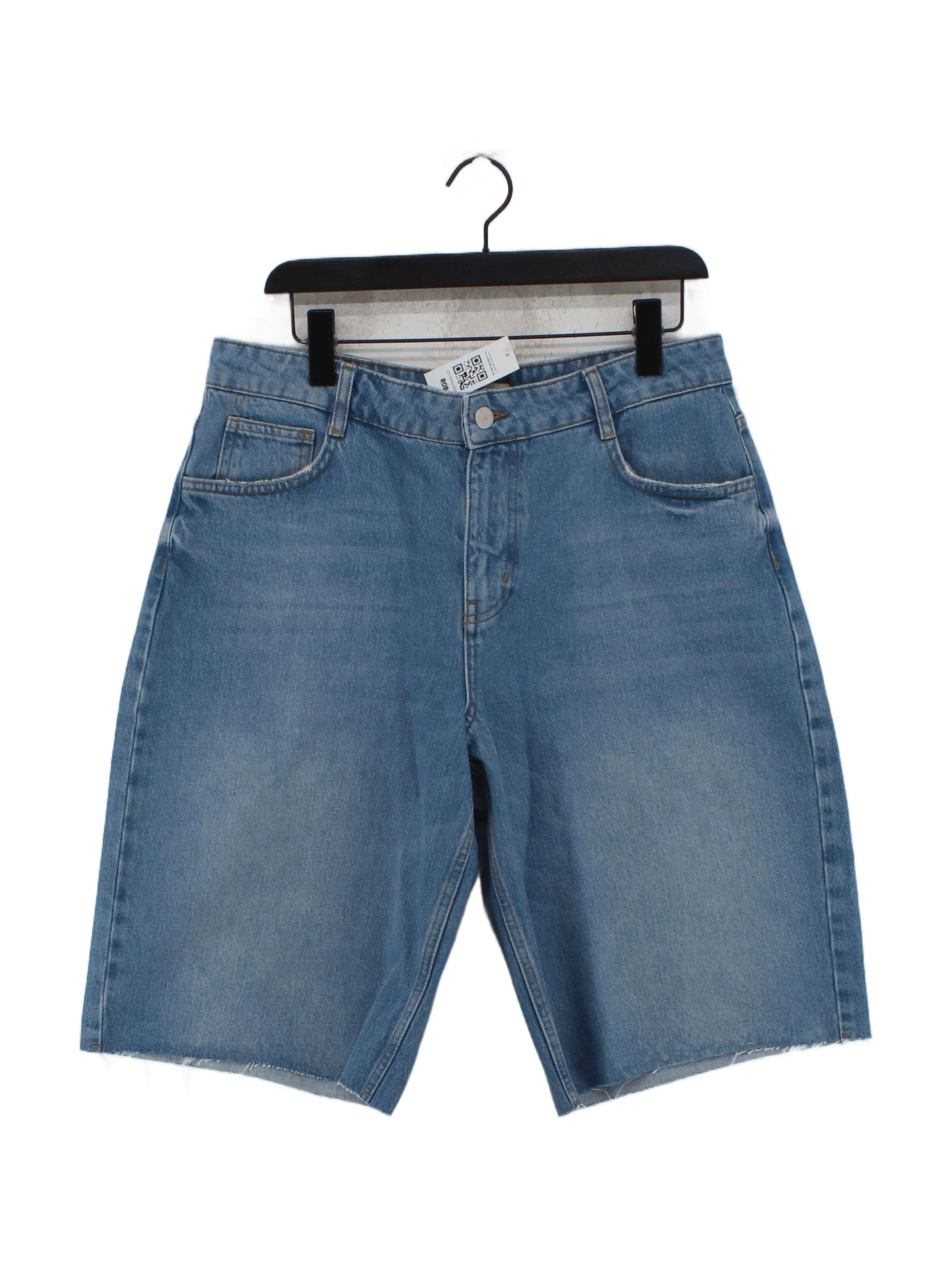 Nobody's Child Women's Shorts UK 14 Blue 100% Cotton Cut-Off