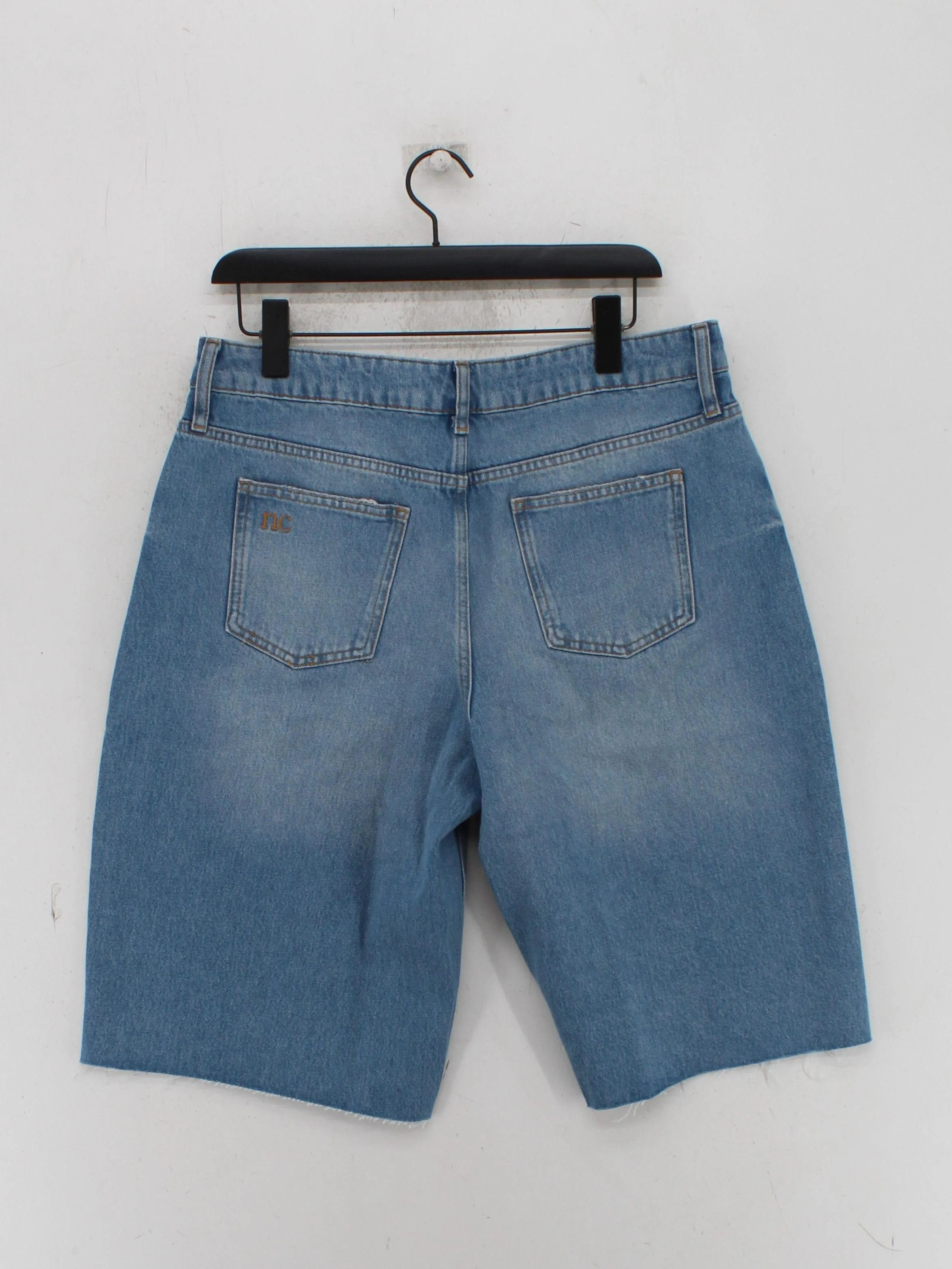 Nobody's Child Women's Shorts UK 14 Blue 100% Cotton Cut-Off - Image 2