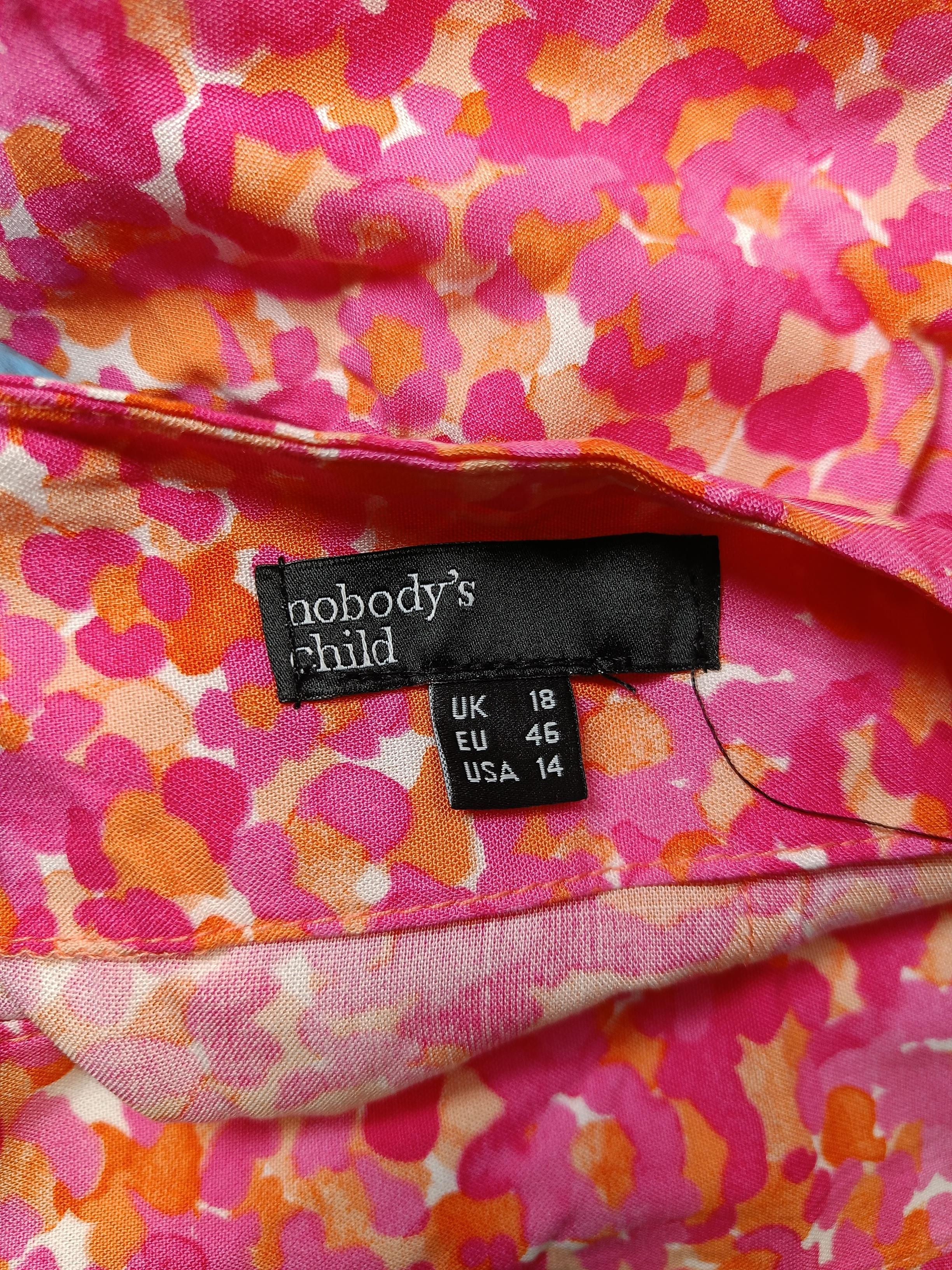 Nobody's Child Women's Shorts UK 18 Pink Floral 100% Viscose Mom - Image 5
