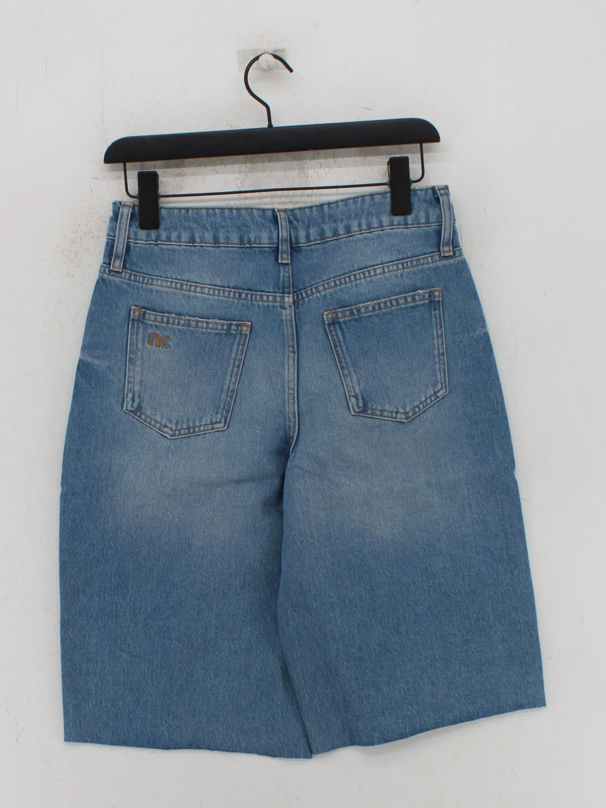 Nobody's Child Women's Shorts UK 8 Blue 100% Cotton Cut-Off - Image 2