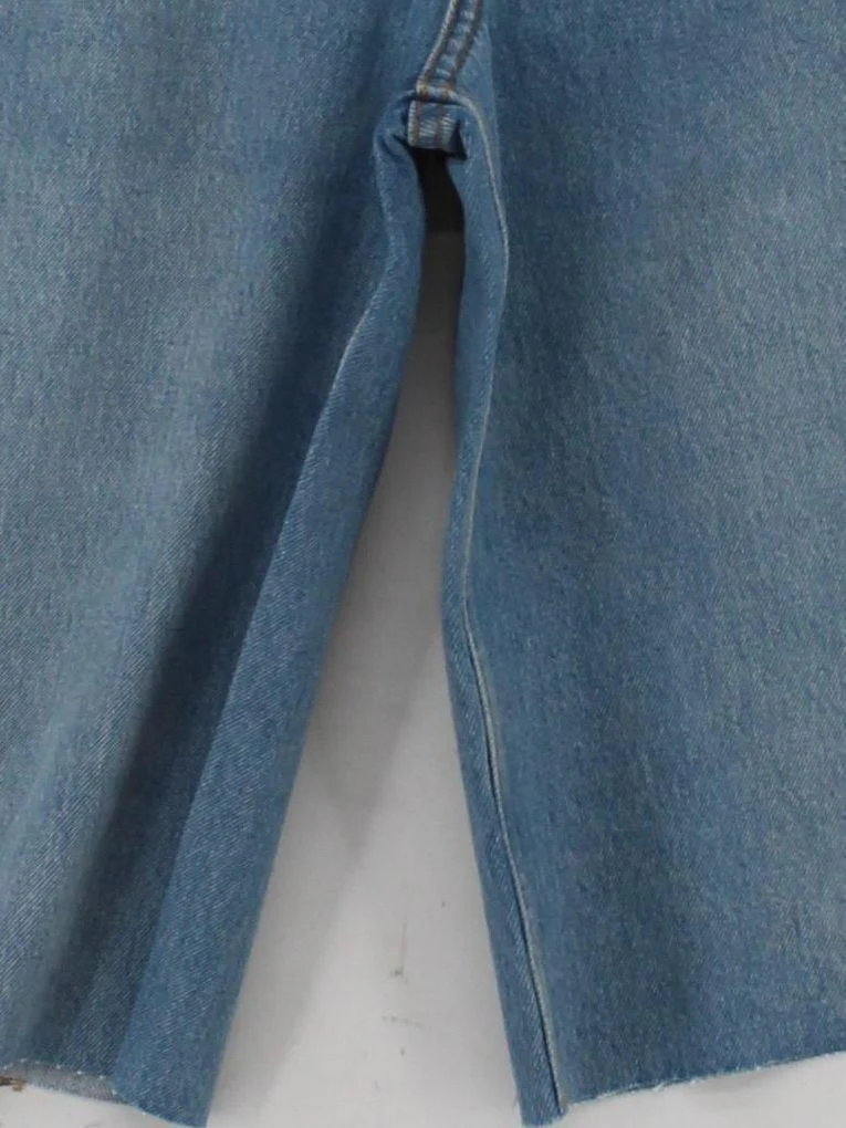 Nobody's Child Women's Shorts UK 8 Blue 100% Cotton Cut-Off - Image 4