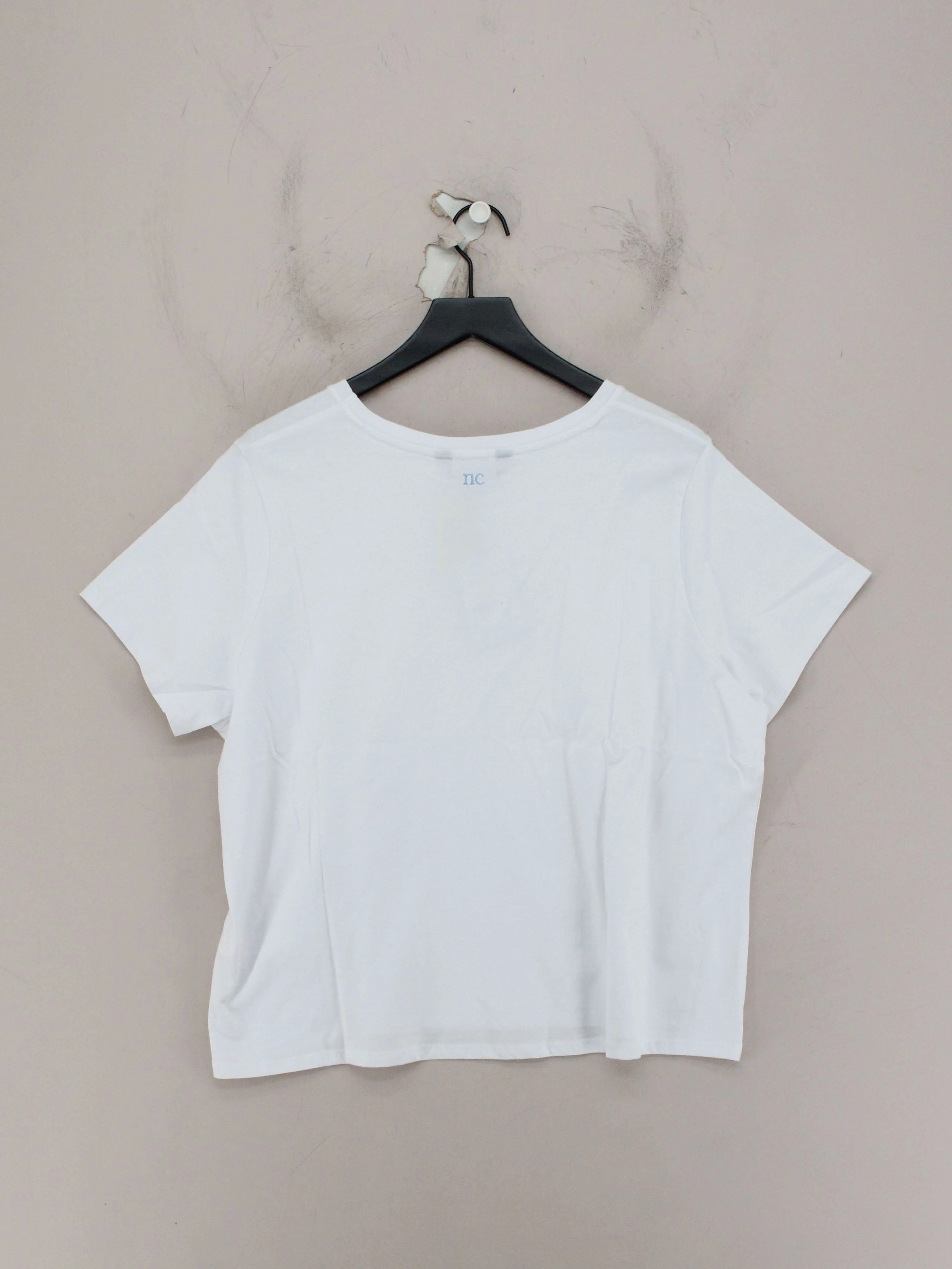 Nobody's Child Women's T-Shirt L White 100% Cotton Short Sleeve Round Neck Basic - Image 2